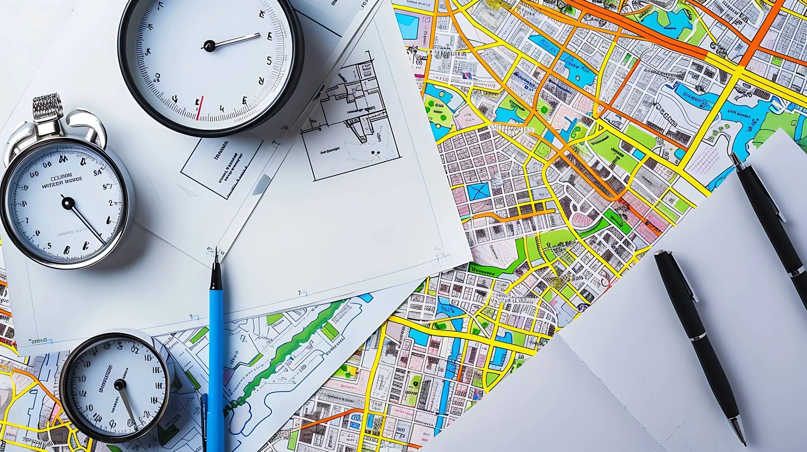 Architectural City Navigation Drawing — free download from Dotvec