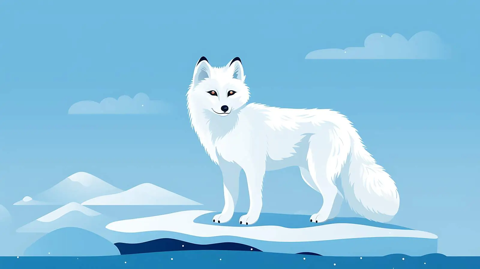 Arctic Fox Illustration — free download from Dotvec