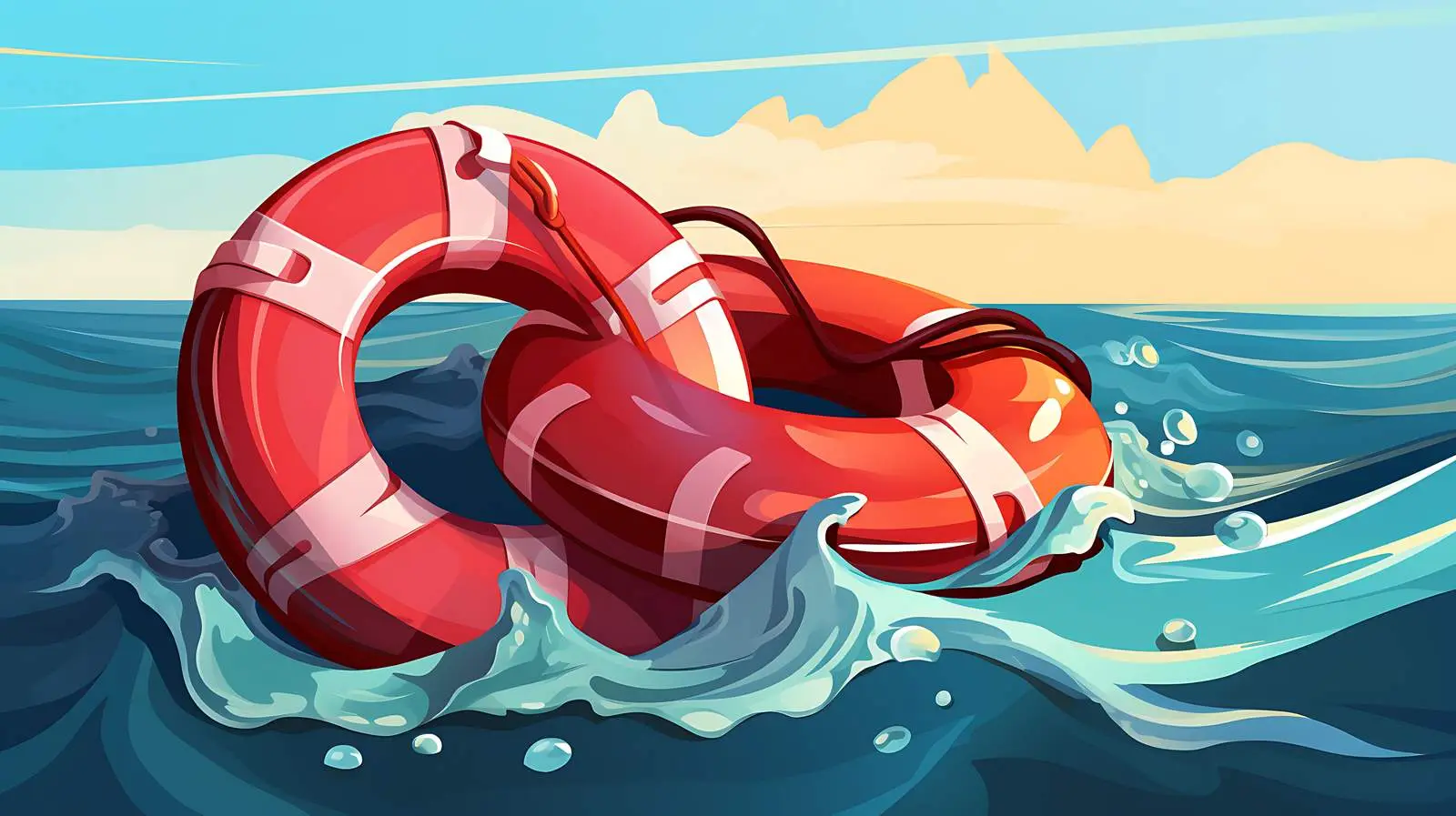 Alcoholic Arm in Wine Lifebuoy Rescue — free download from Dotvec