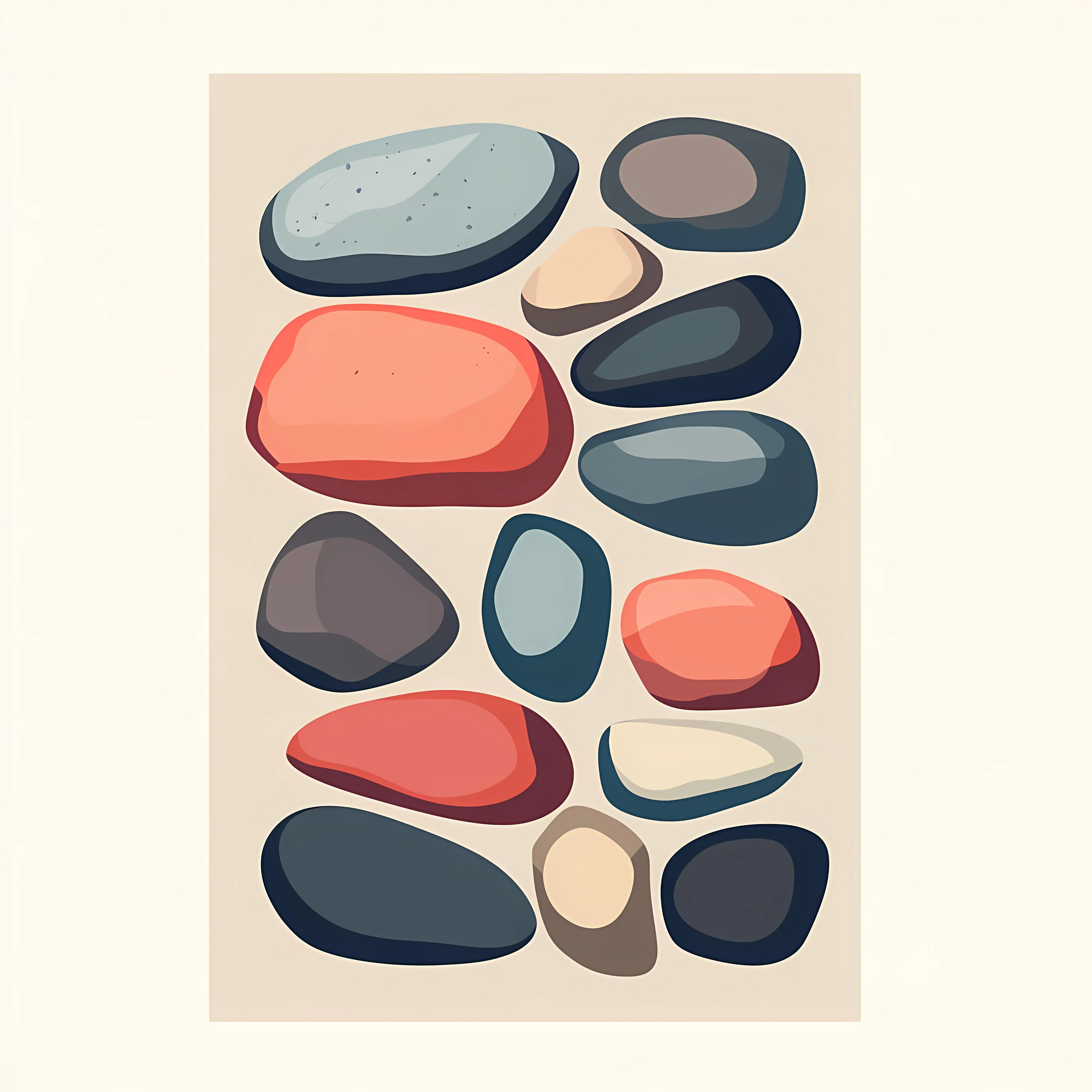 Flat Vector Illustration of Arranged Stones — free download from Dotvec