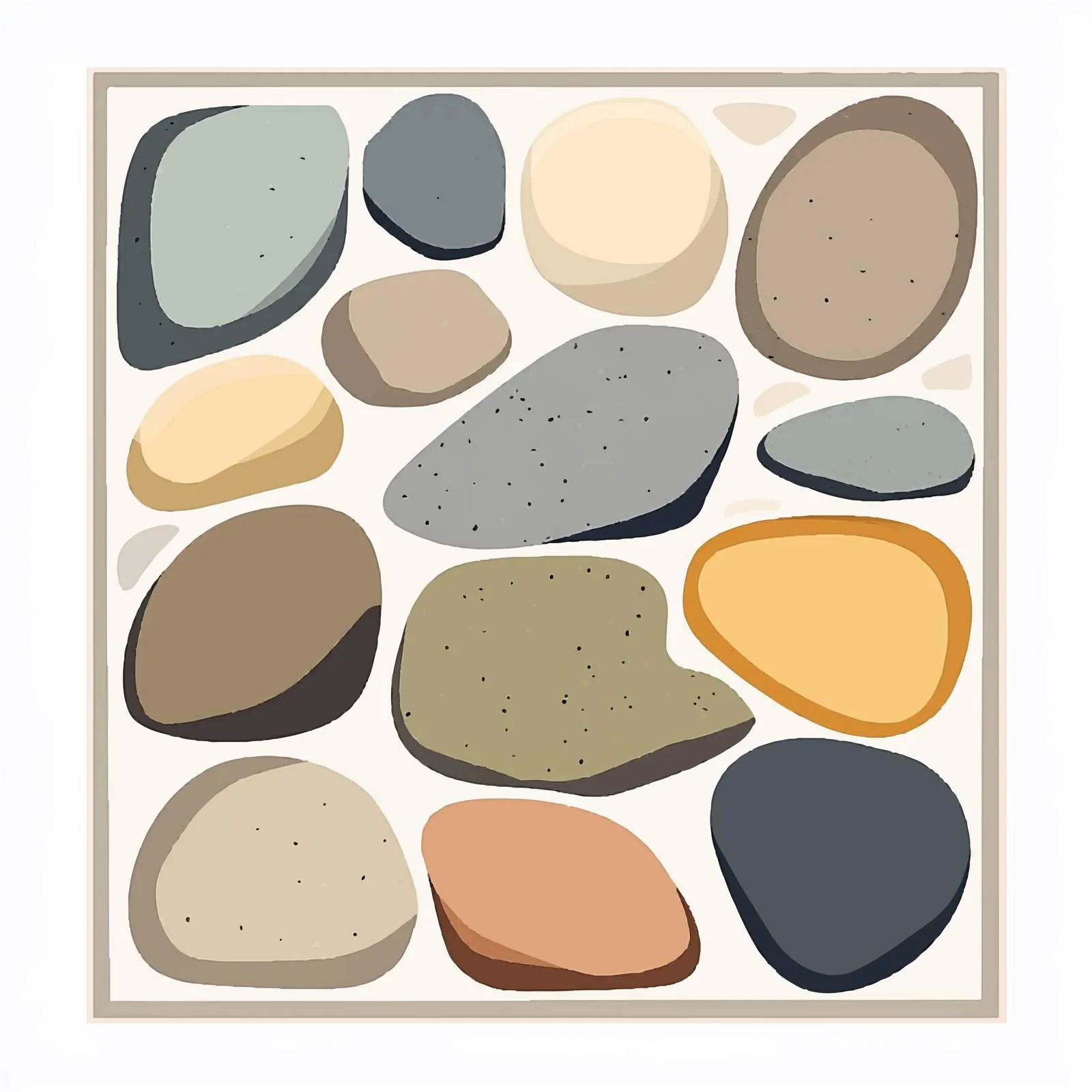 Flat Vector Illustration of Arranged Stones — free download from Dotvec