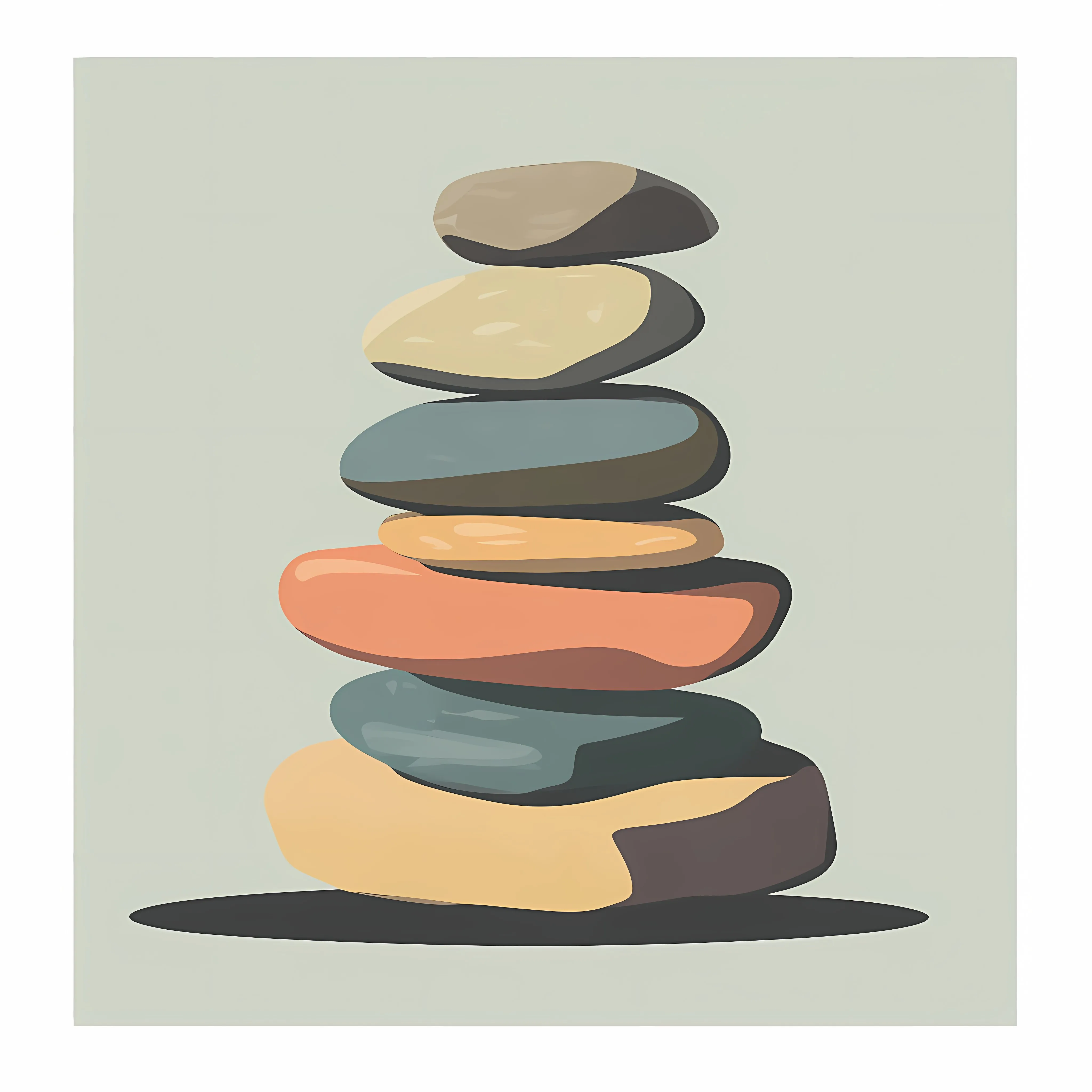 Flat Vector Illustration of Arranged Stones — free download from Dotvec
