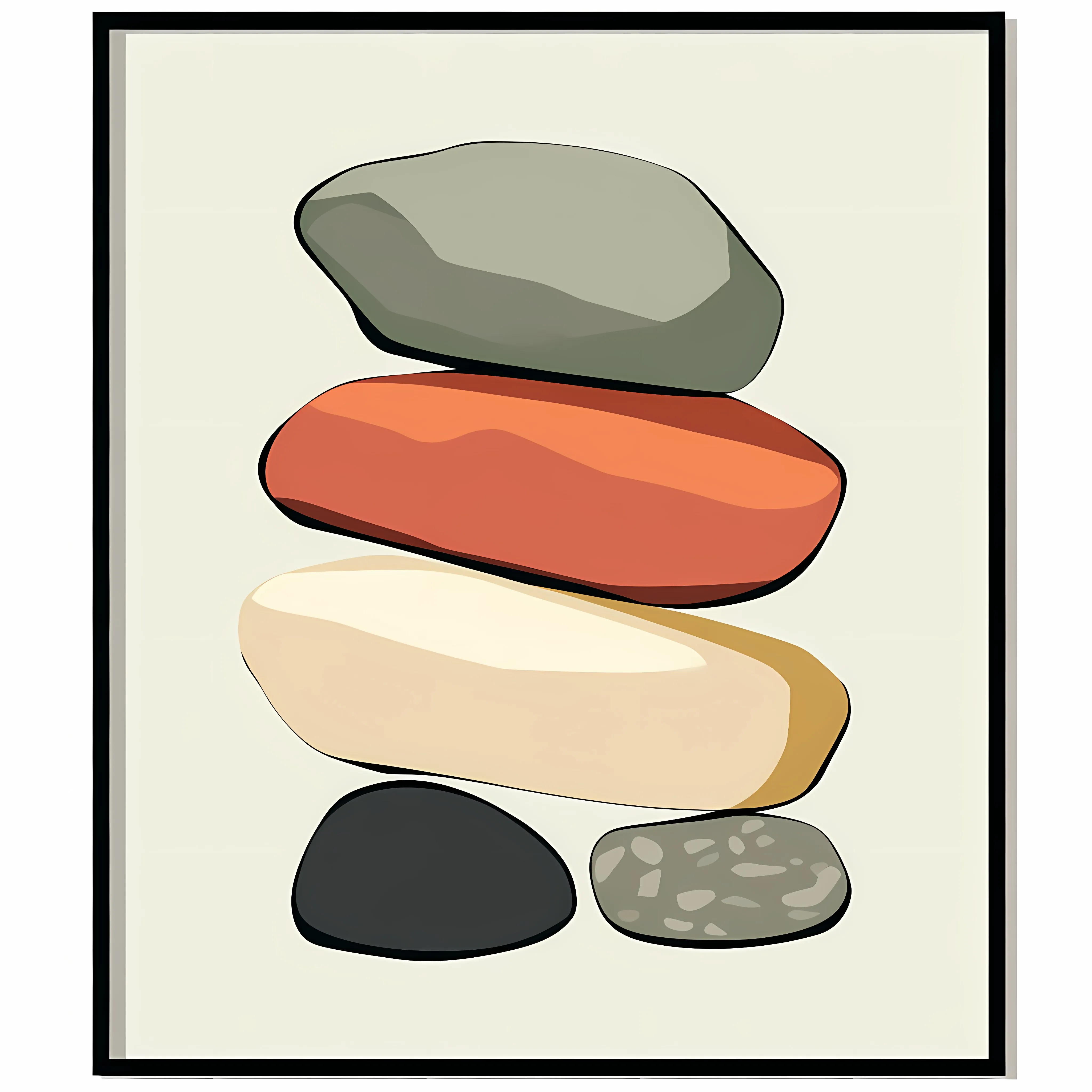 Flat Vector Illustration of Arranged Stones — free download from Dotvec