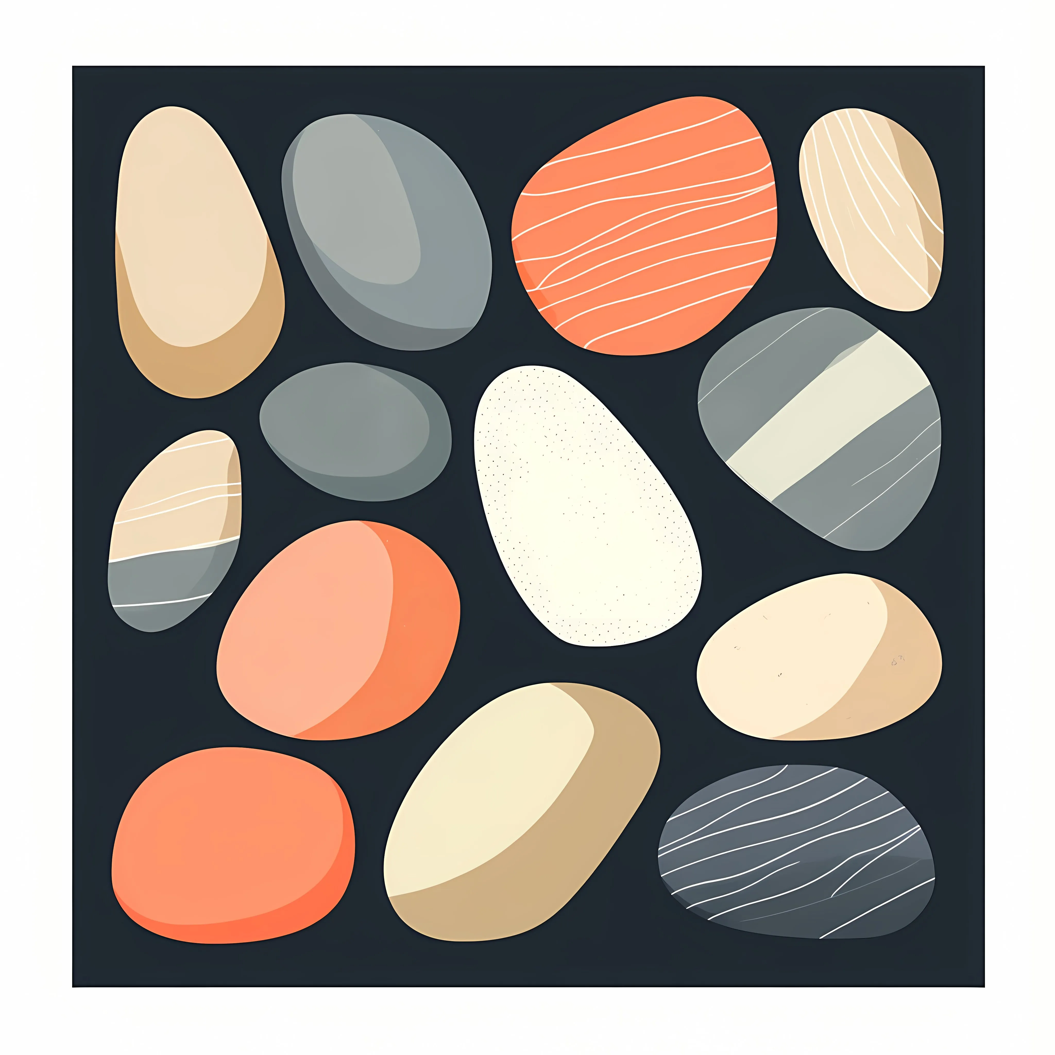 Arranged Stones Flat Vector Illustration – free landscape elements image from Dotvec
