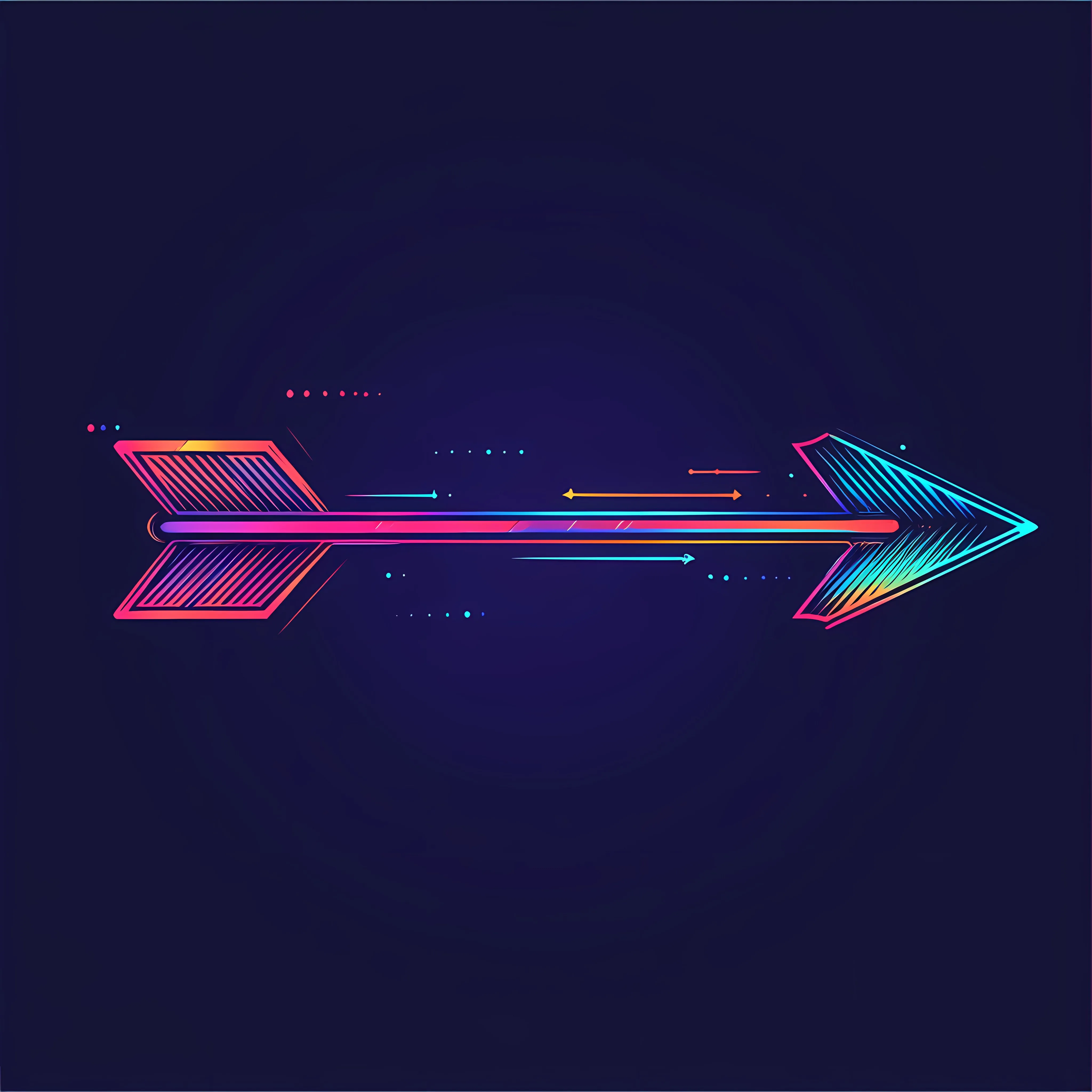 Retro Blue Neon Arrow Vector Illustration — free download from Dotvec