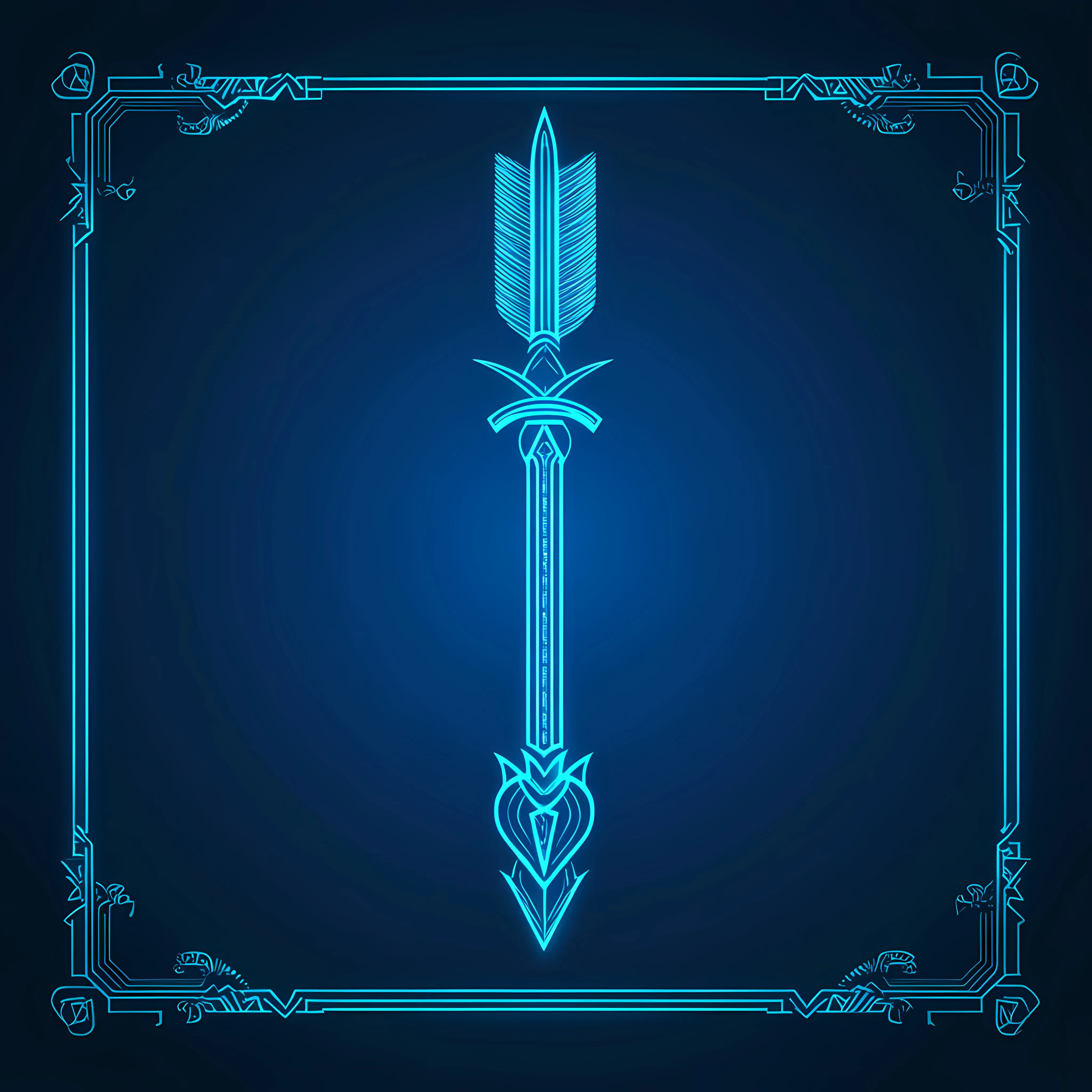 Retro Blue Neon Arrow Vector Illustration — free download from Dotvec