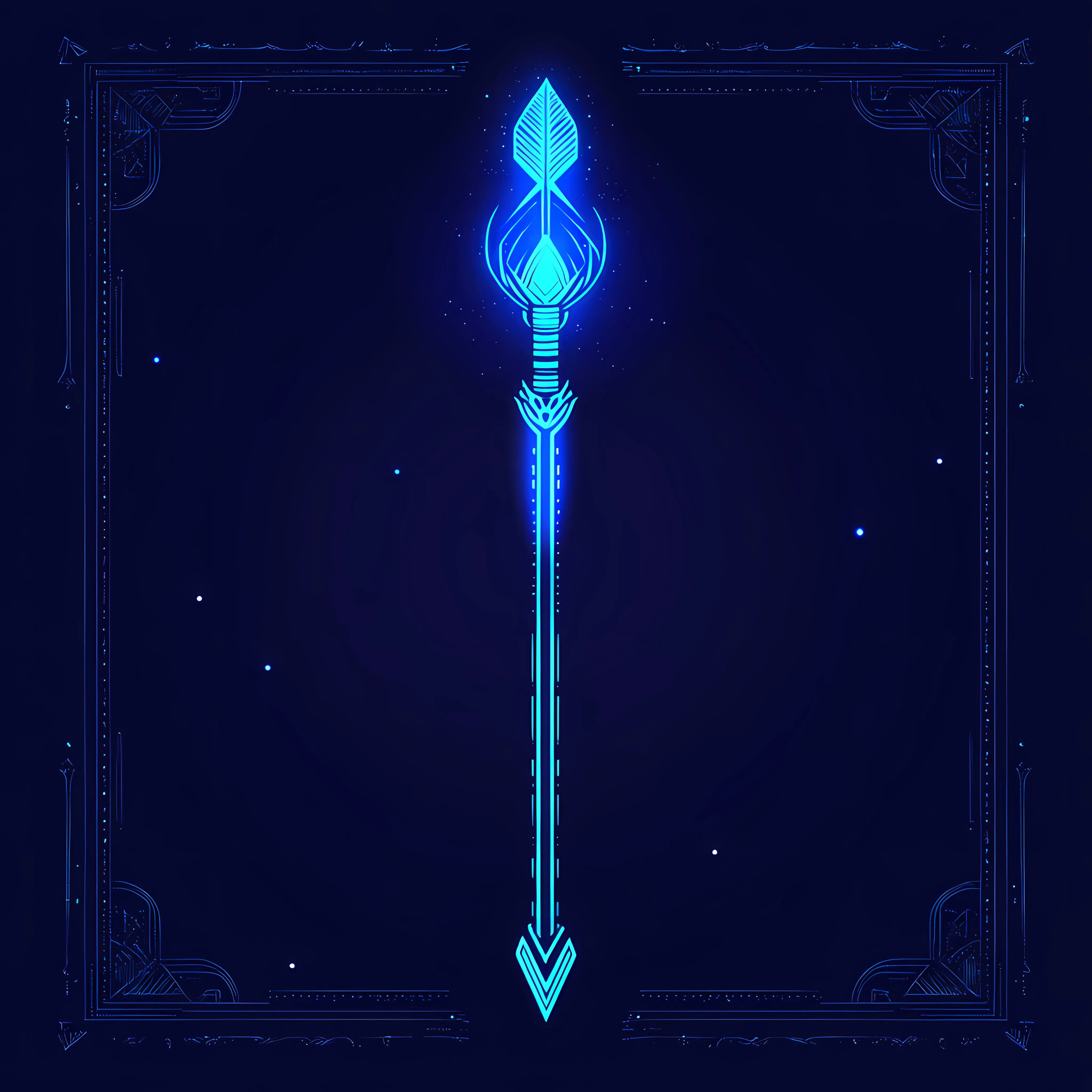 Retro Blue Neon Arrow Flat Vector Illustration — free download from Dotvec