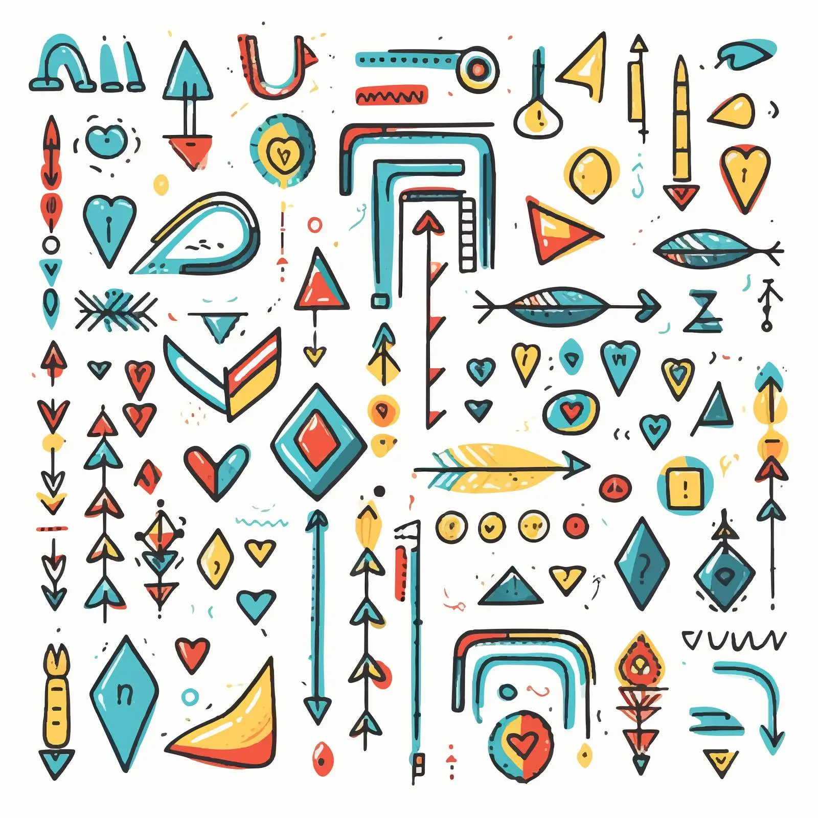Colorful Arrow Infographic Vectors in Various Shapes – free vector symbols image from Dotvec