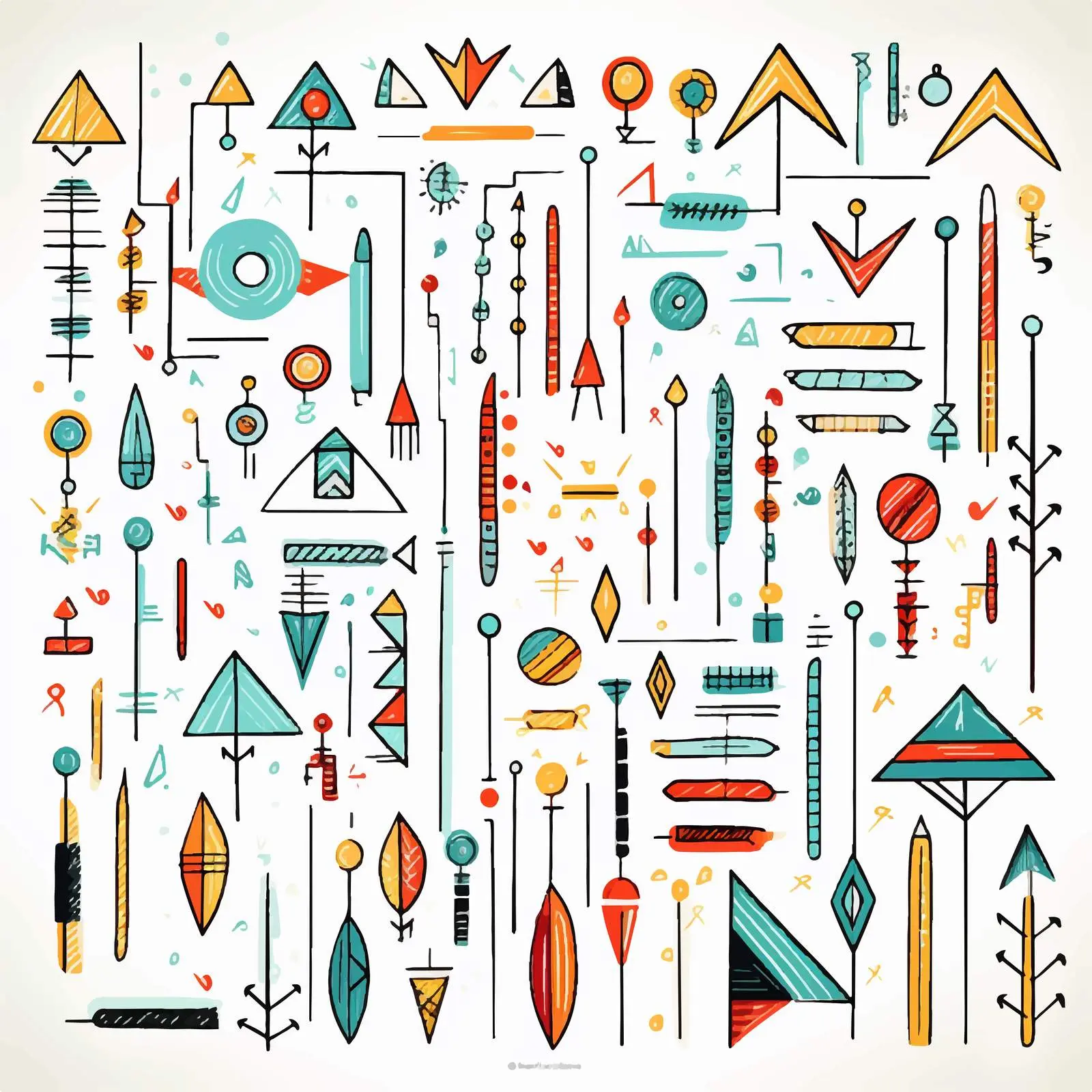 Colorful Arrow Infographics with Various Shapes — free download from Dotvec
