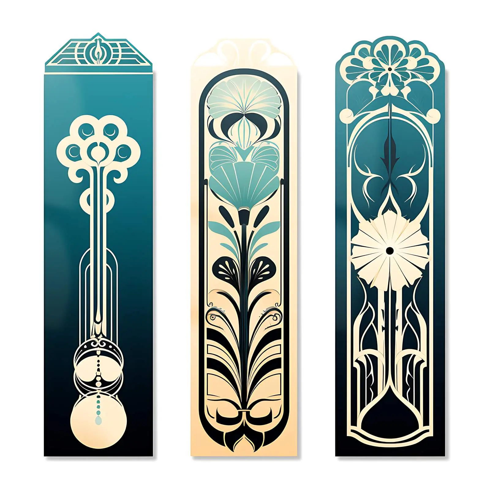 Art Deco Bookmark Bundle Laser Cut Design — free download from Dotvec