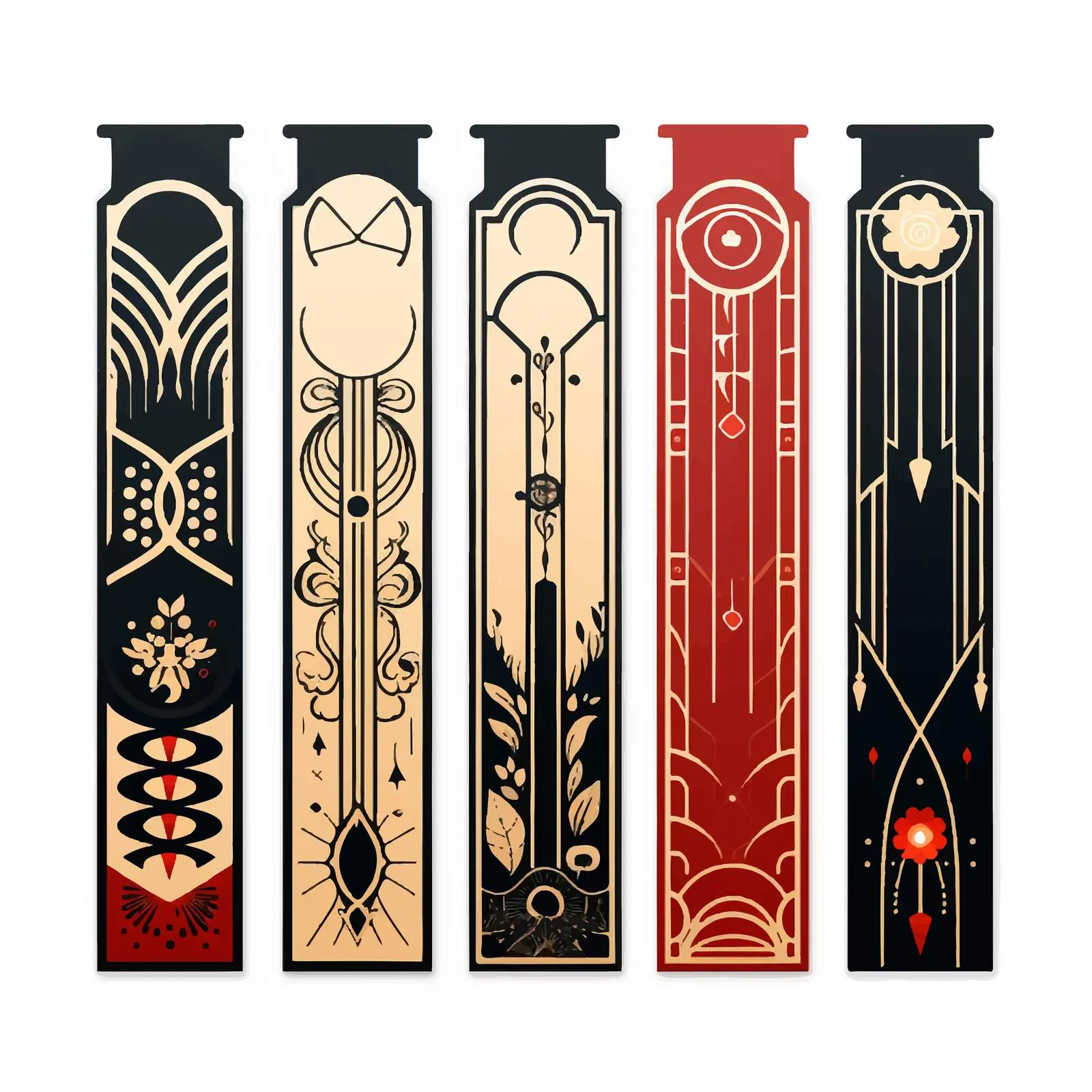 Art Deco Laser Cut Bookmark Bundle – free inventory image from Dotvec