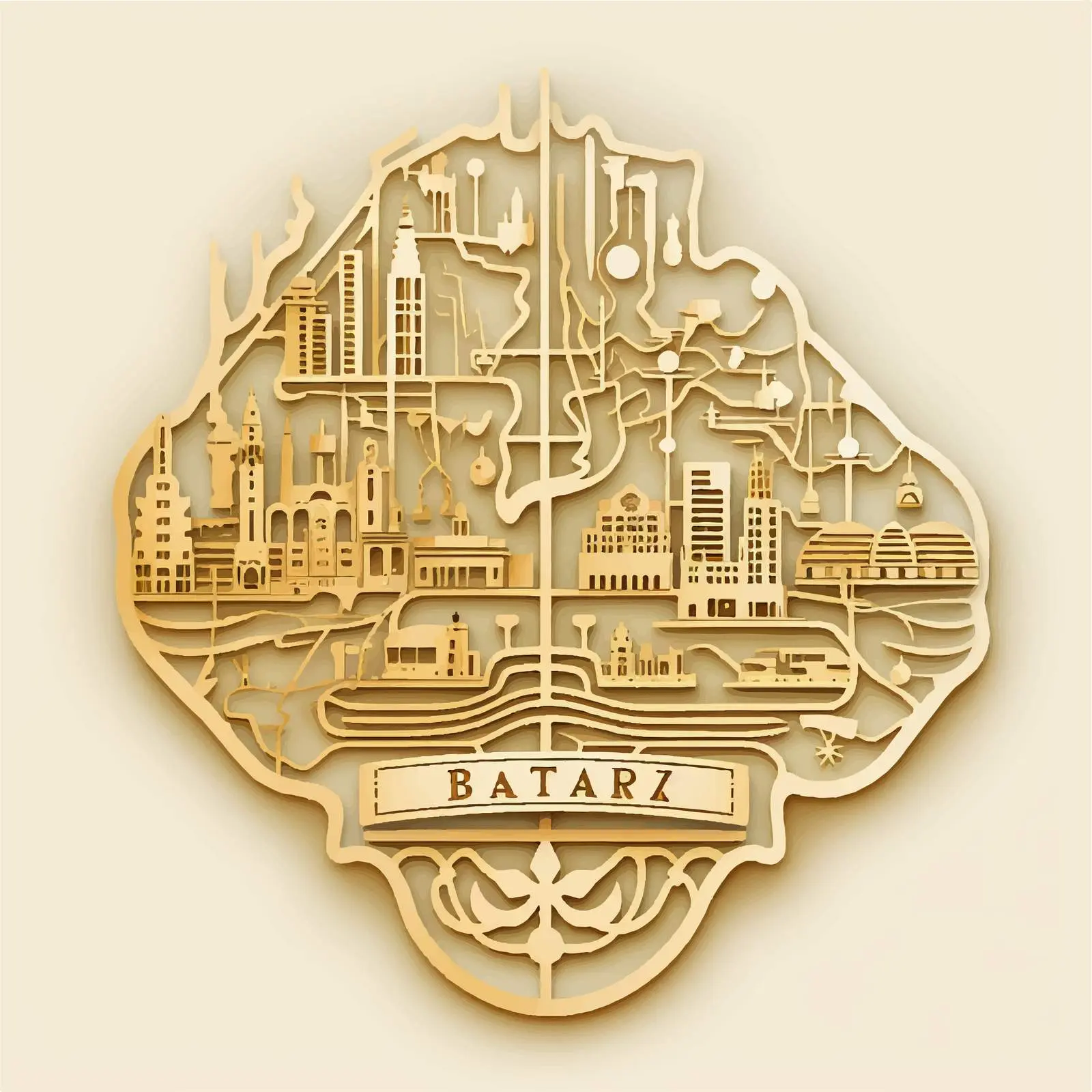 Art Deco Belarus Map Vector Design — free download from Dotvec