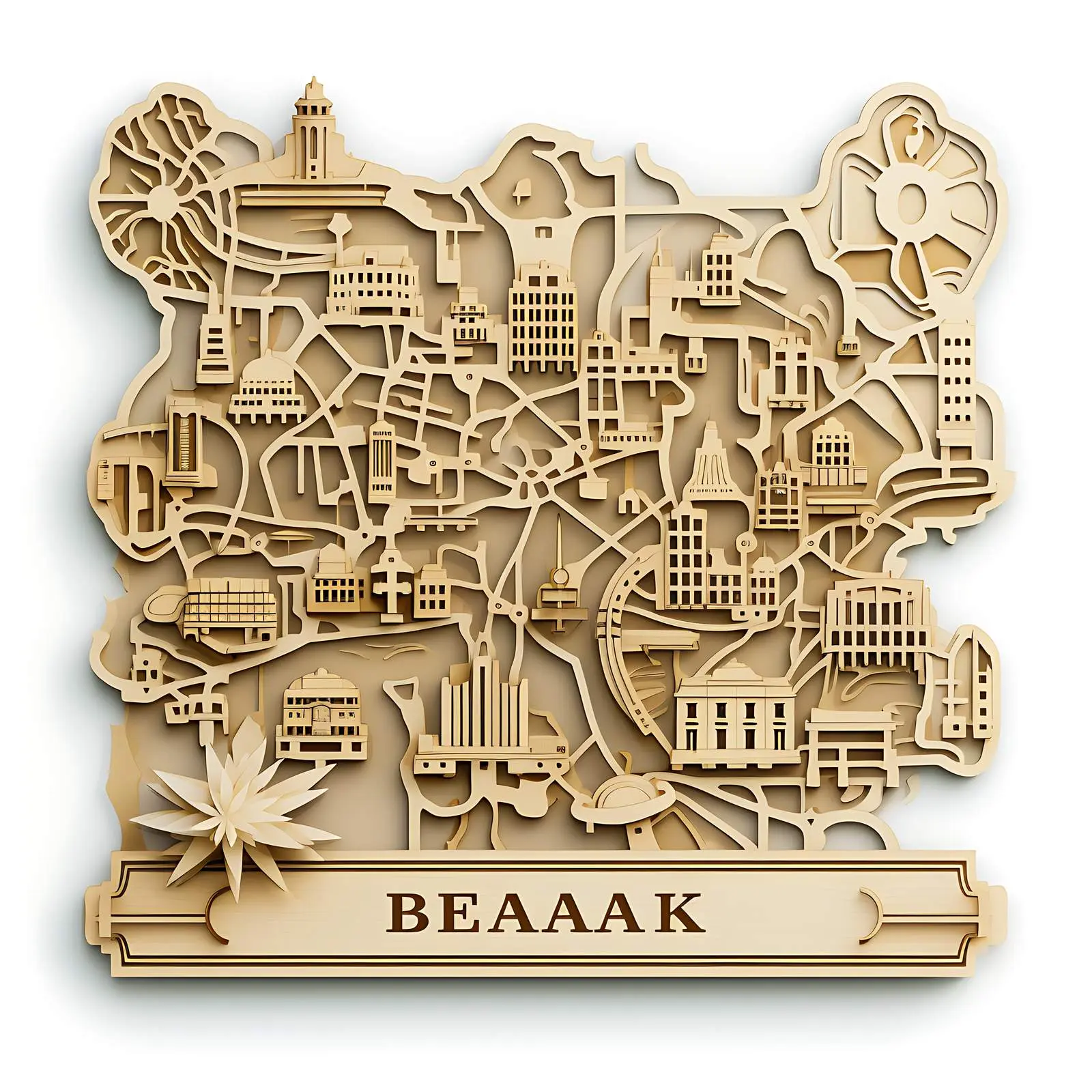 Art Deco Belarus Map Laser Cut Design — free download from Dotvec