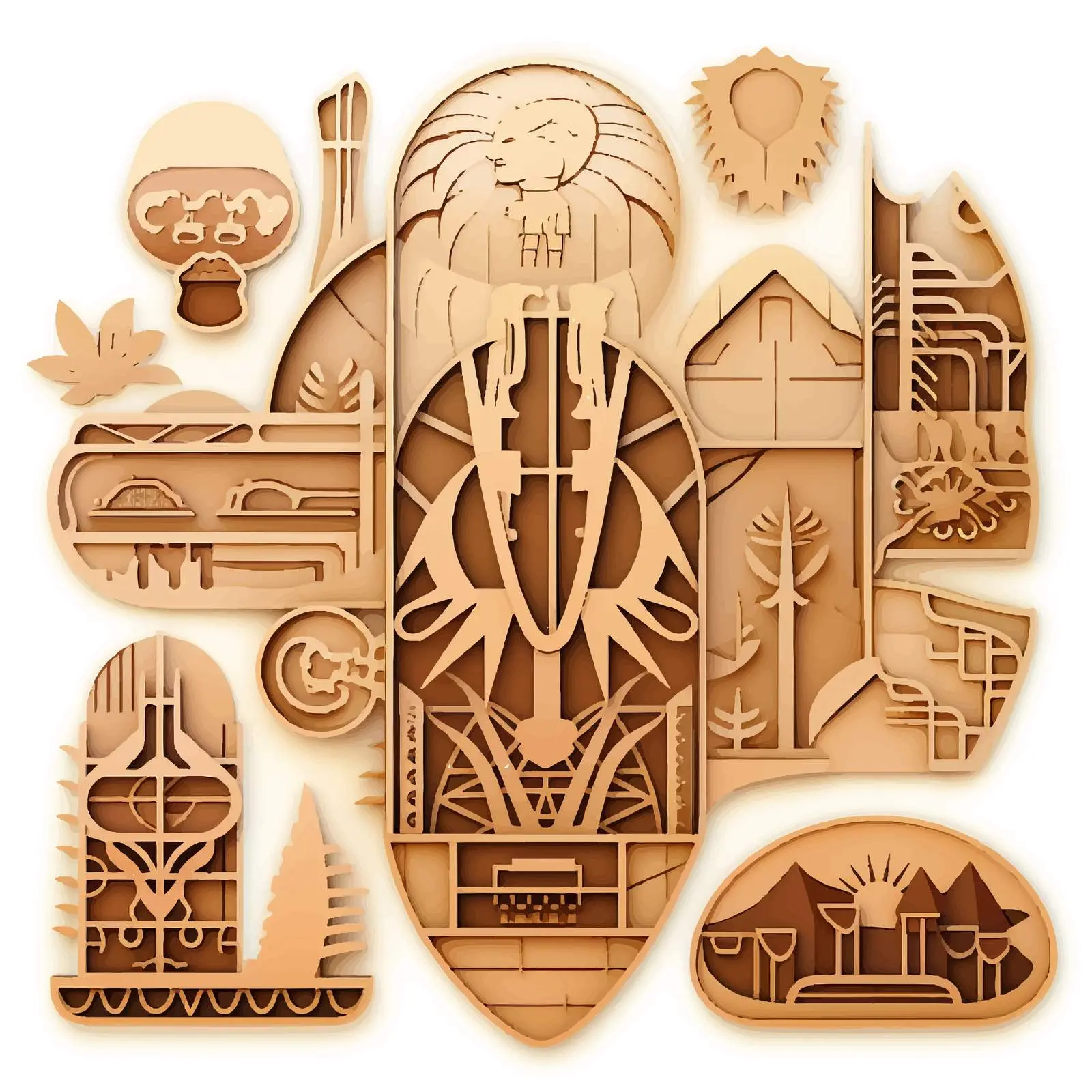 Art Deco Malawi Map Decorative Vector Set — free download from Dotvec