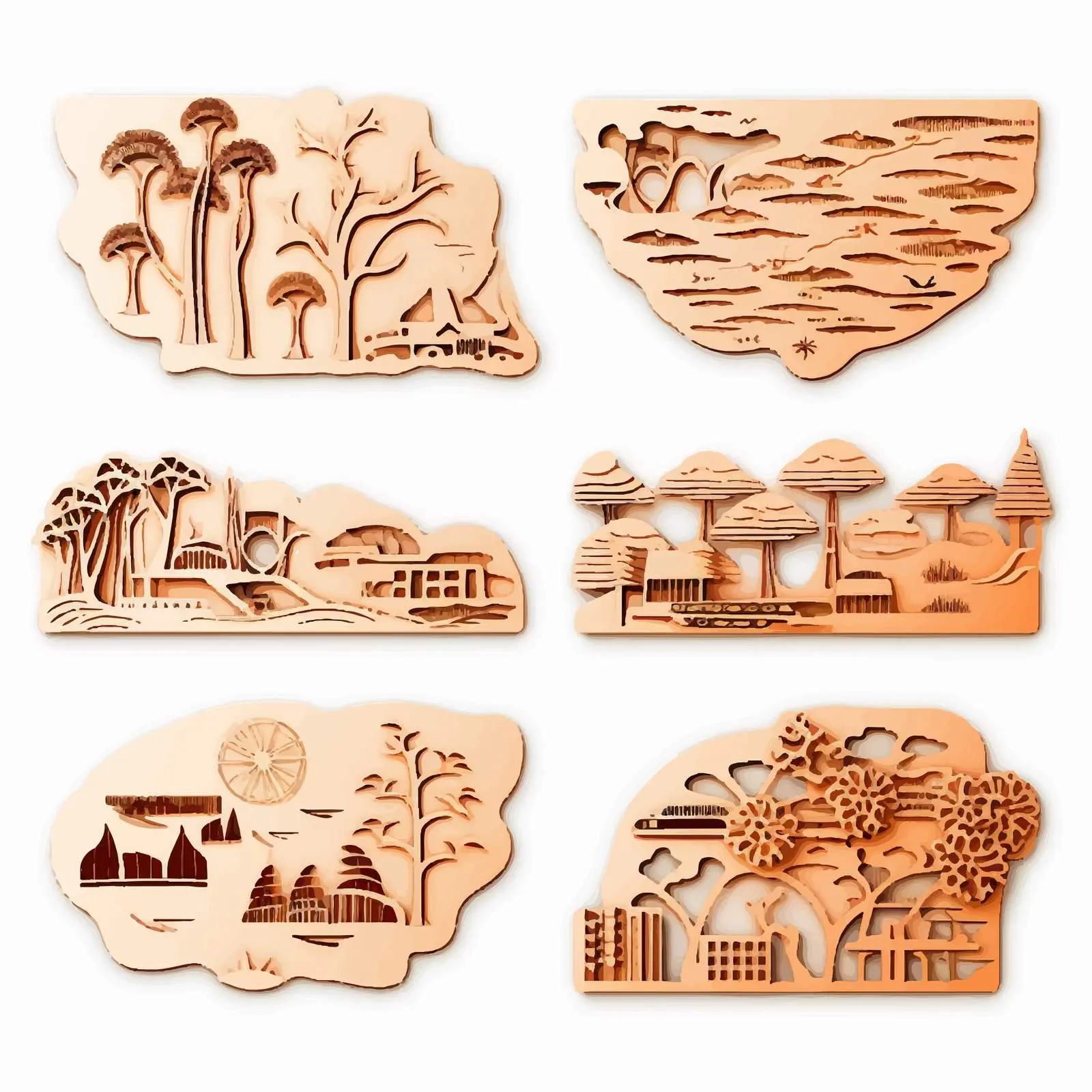 Art Deco Retro Malawi Map Vector Set – free design vector image from Dotvec