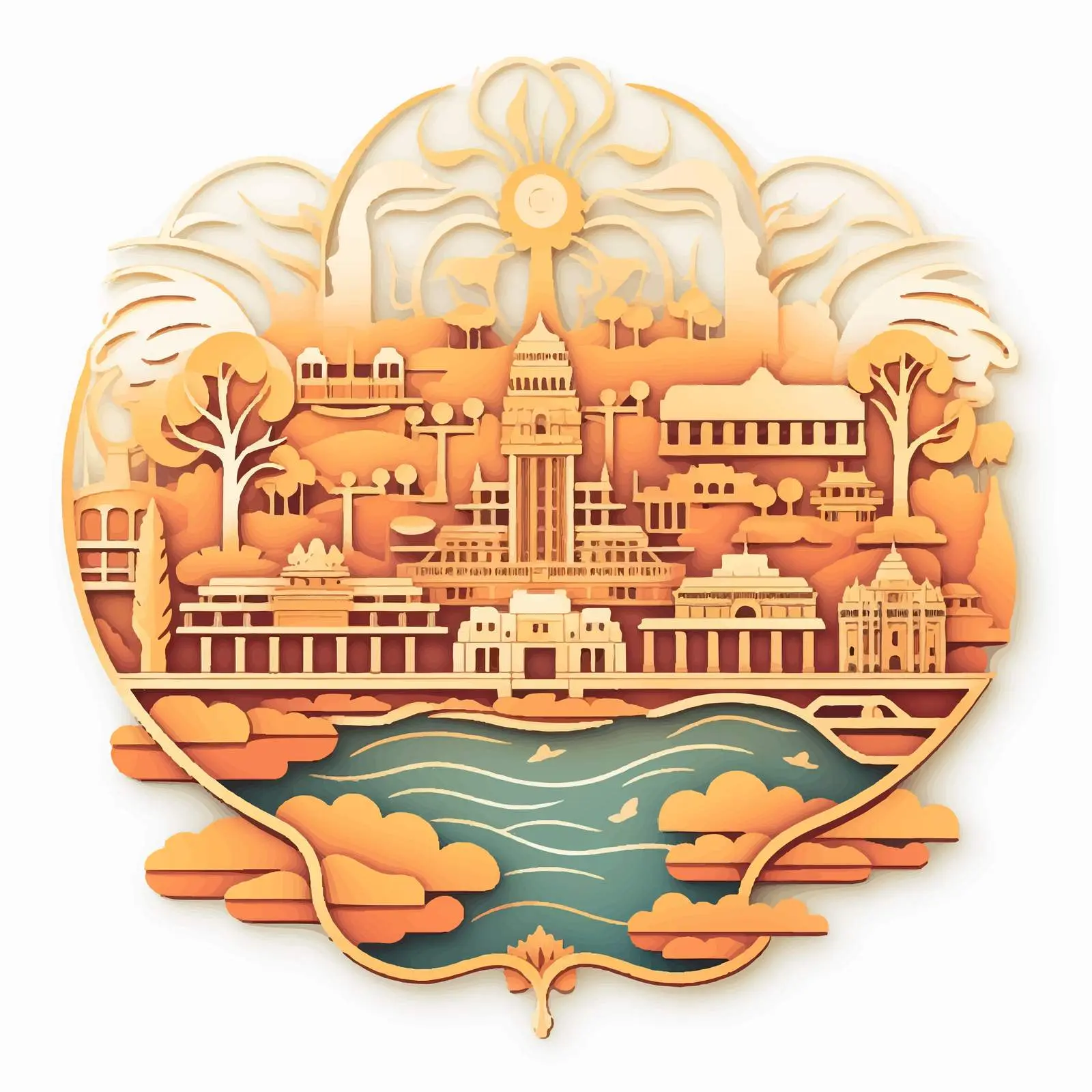 Art Deco Retro Sri Lanka Map Vector — free download from Dotvec