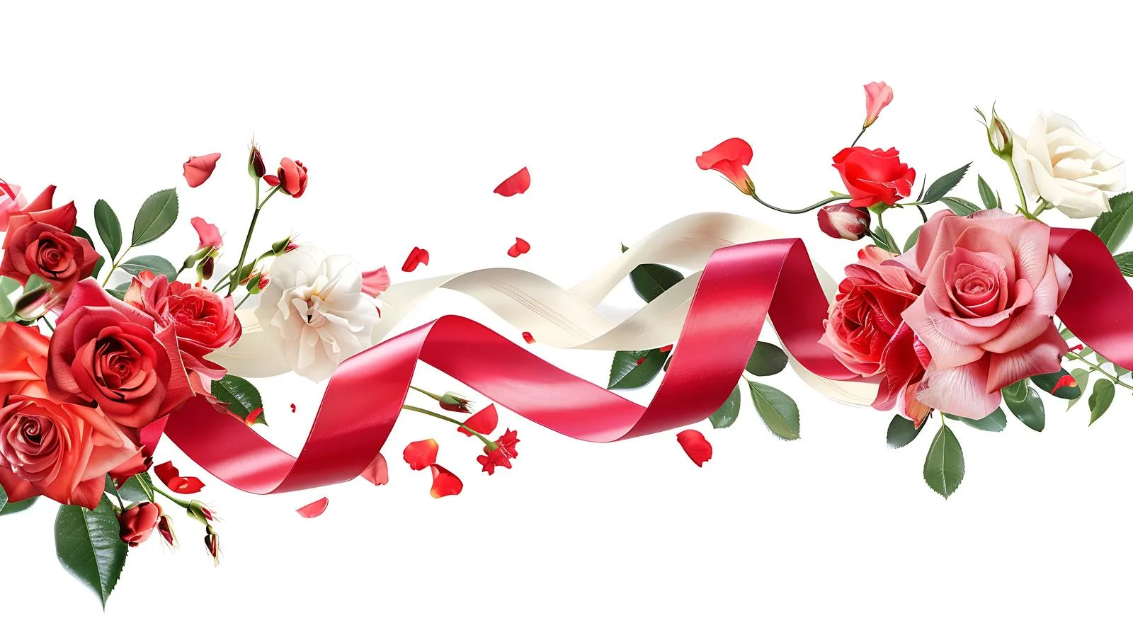 Elegant Floral Art with Red Accents — free download from Dotvec