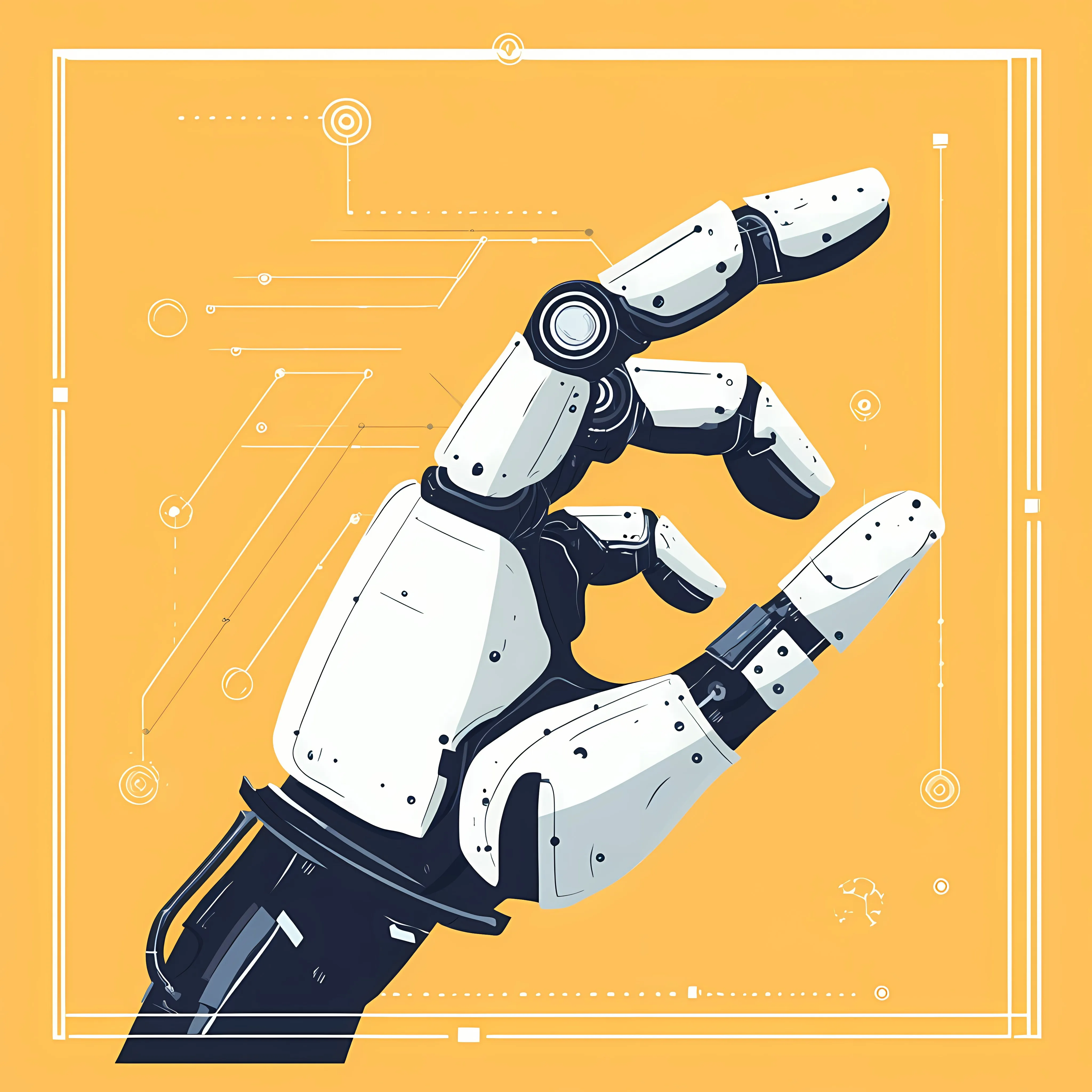 Robotic Hand Vector Illustration — free download from Dotvec