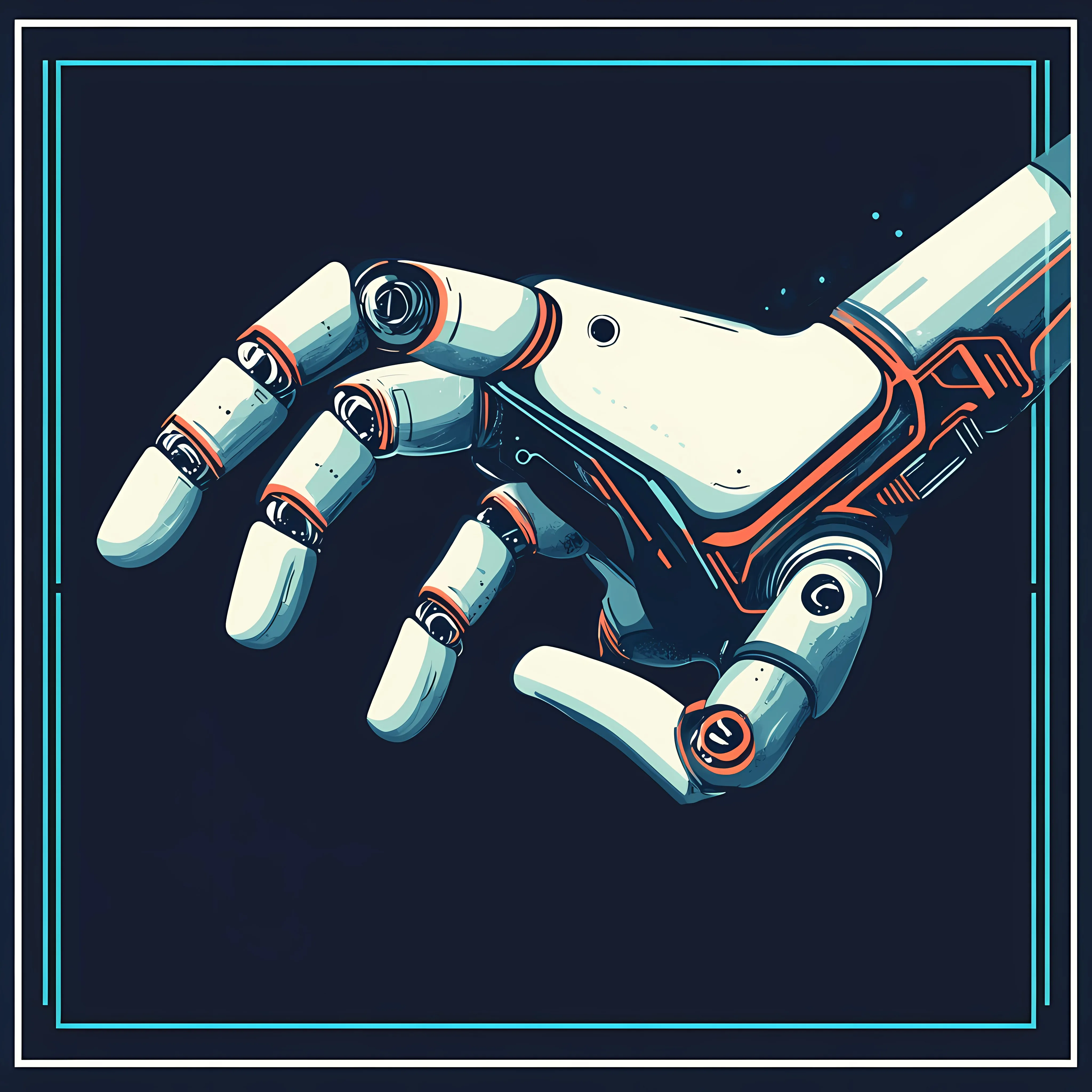 Flat Vector Illustration of Robot Hand — free download from Dotvec