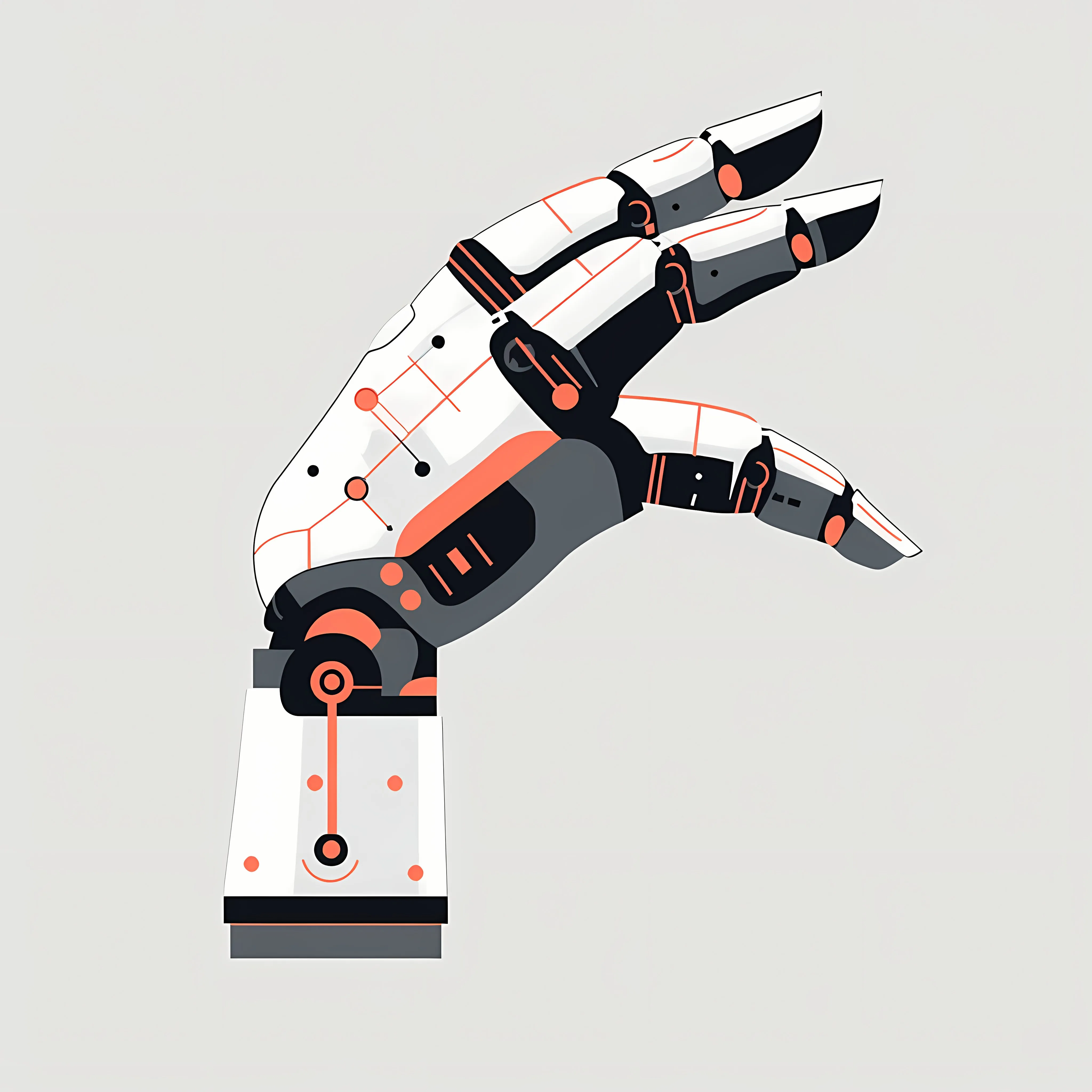 Flat Vector Illustration of Robot Hand — free download from Dotvec
