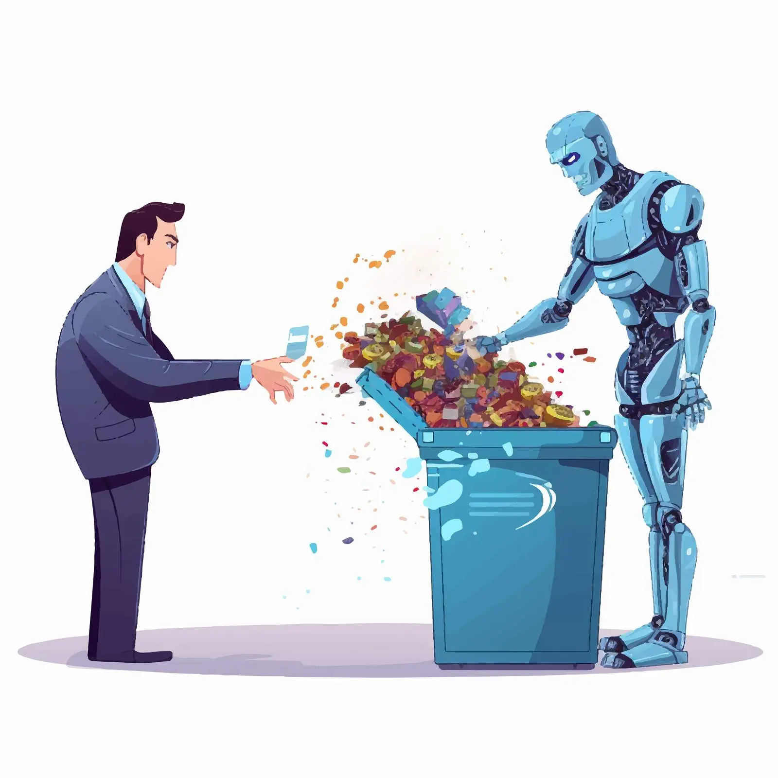 Workplace Transformation: Technology vs. Human Skills – free automation image from Dotvec