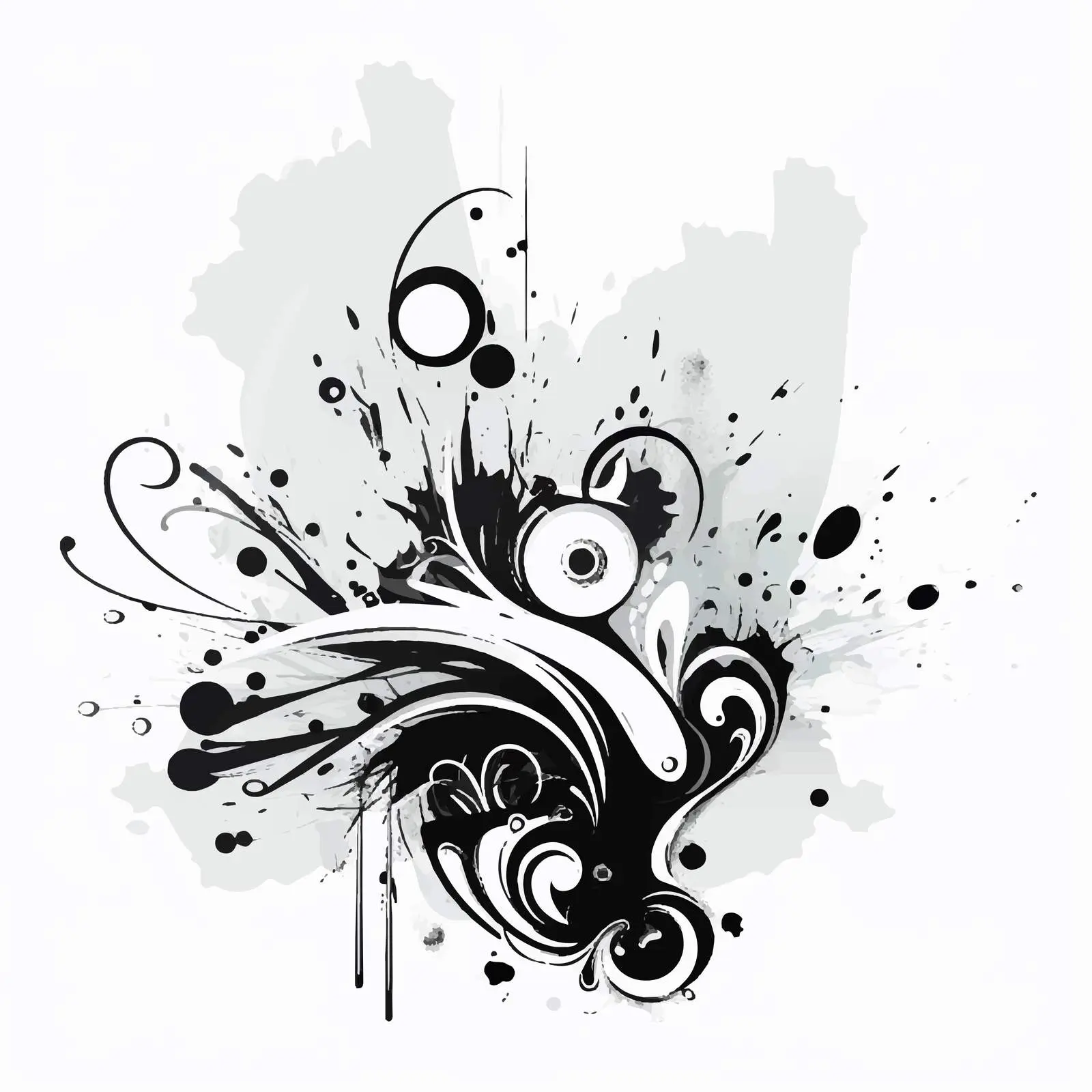 Black and White Artistic Design Element — free download from Dotvec