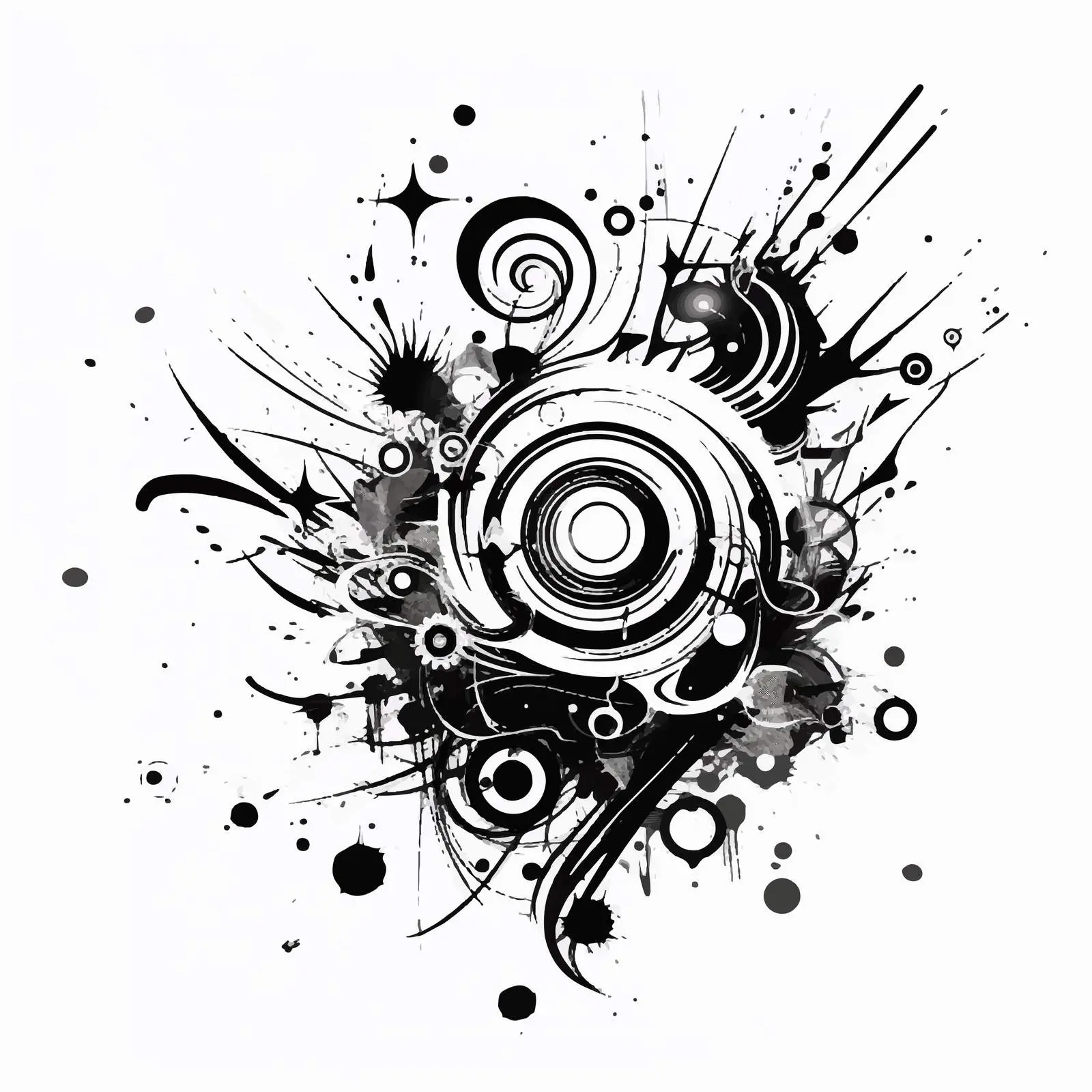 Creative Black and White Design Element Vectors – free textured vector image from Dotvec