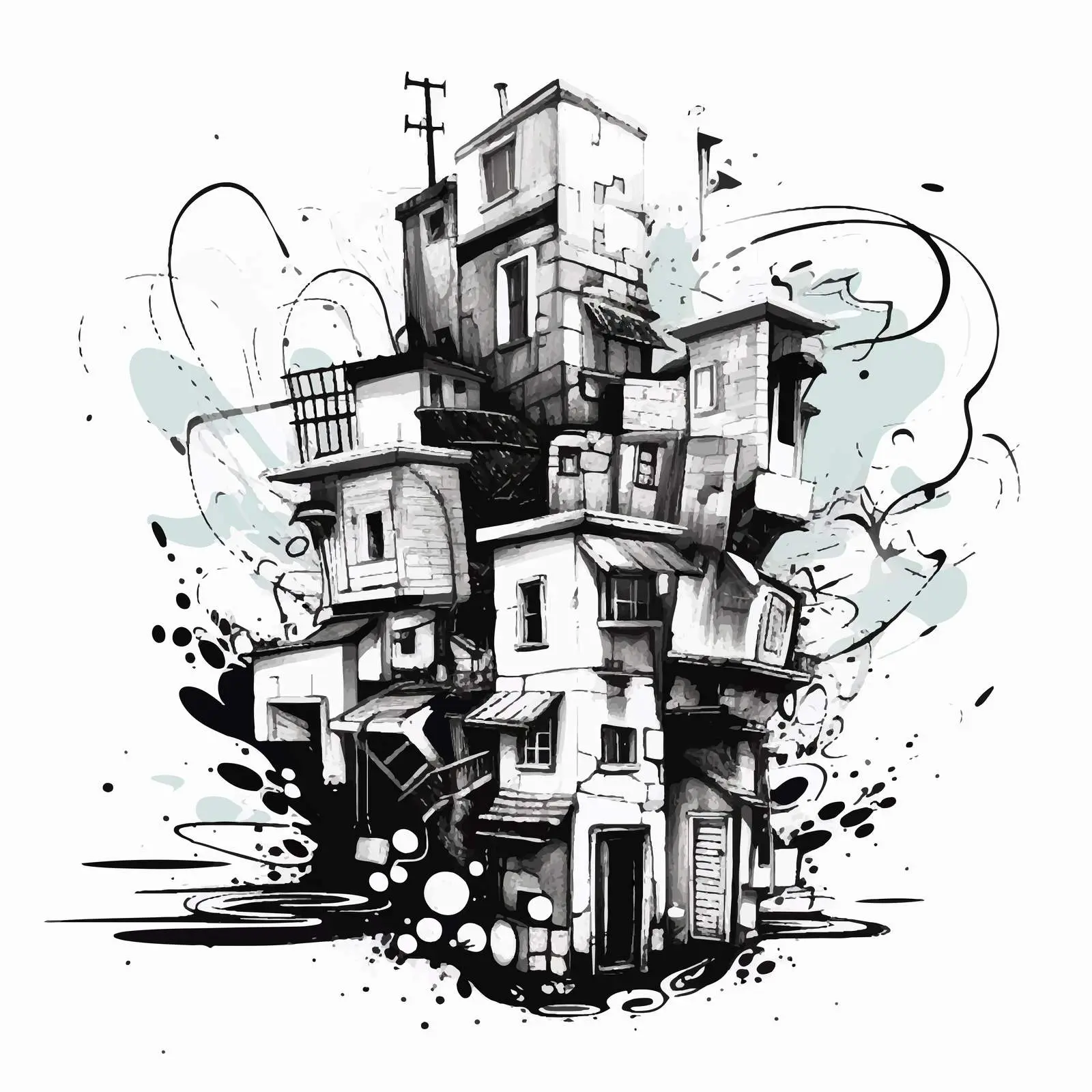 Artistic Black and White Creative Design Element — free download from Dotvec