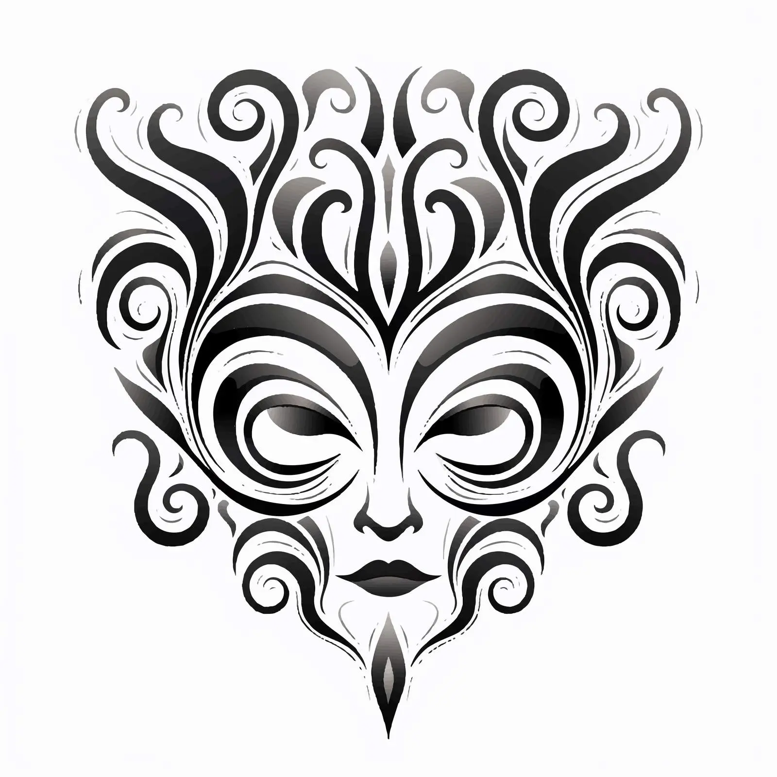 Artistic Black Winter Mask Design Element — free download from Dotvec