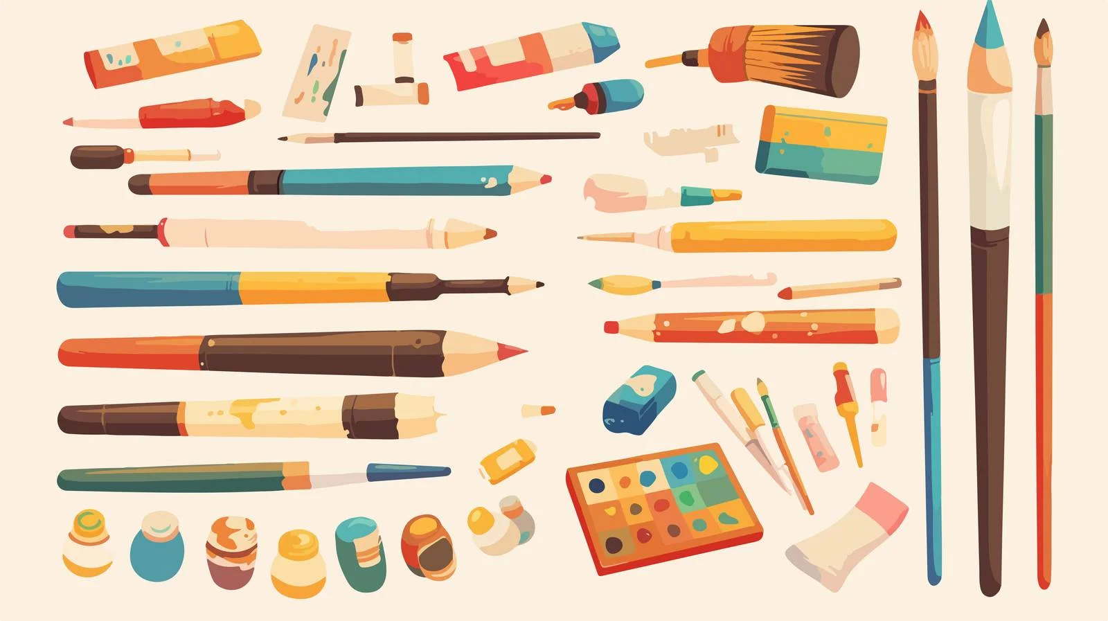 Professional Painting Tools and Accessories Kit — free download from Dotvec