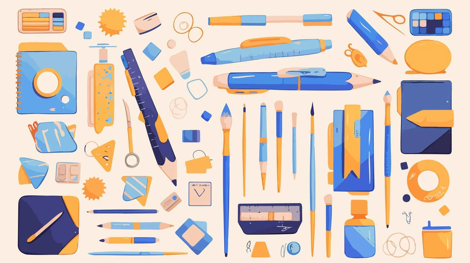 Professional Artist Painting Tools and Supplies — free download from Dotvec