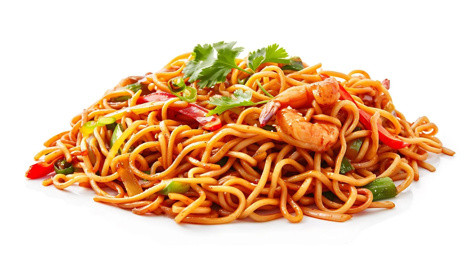 Authentic Bami Goreng Noodles on White — free download from Dotvec