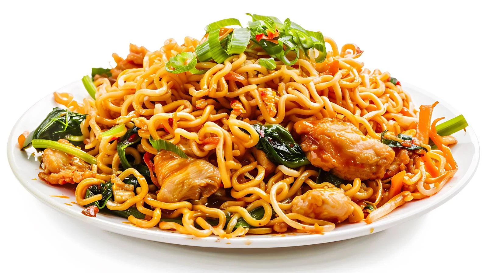 Authentic Bami Goreng Noodles on White — free download from Dotvec