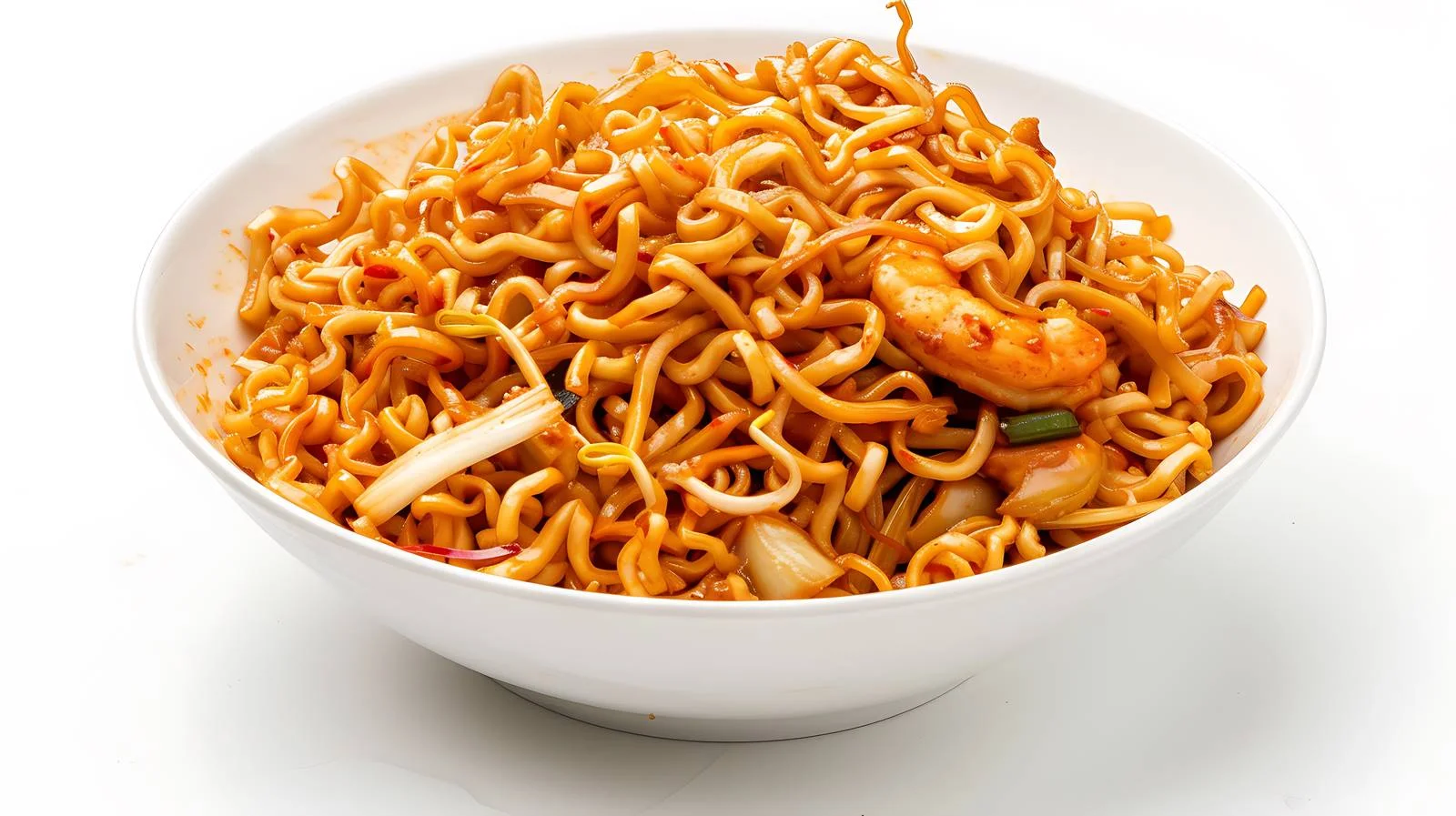 Traditional Bami Goreng Noodles on White — free download from Dotvec