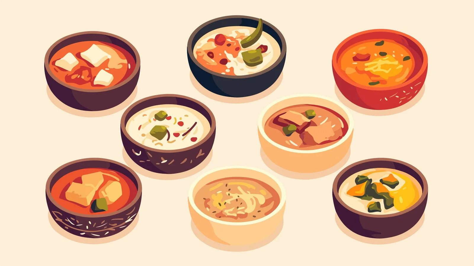 Assortment of Japanese Sauces in Bowls — free download from Dotvec