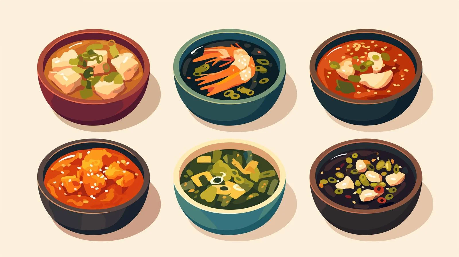 Exquisite Japanese Sauces in Elegant Bowls — free download from Dotvec