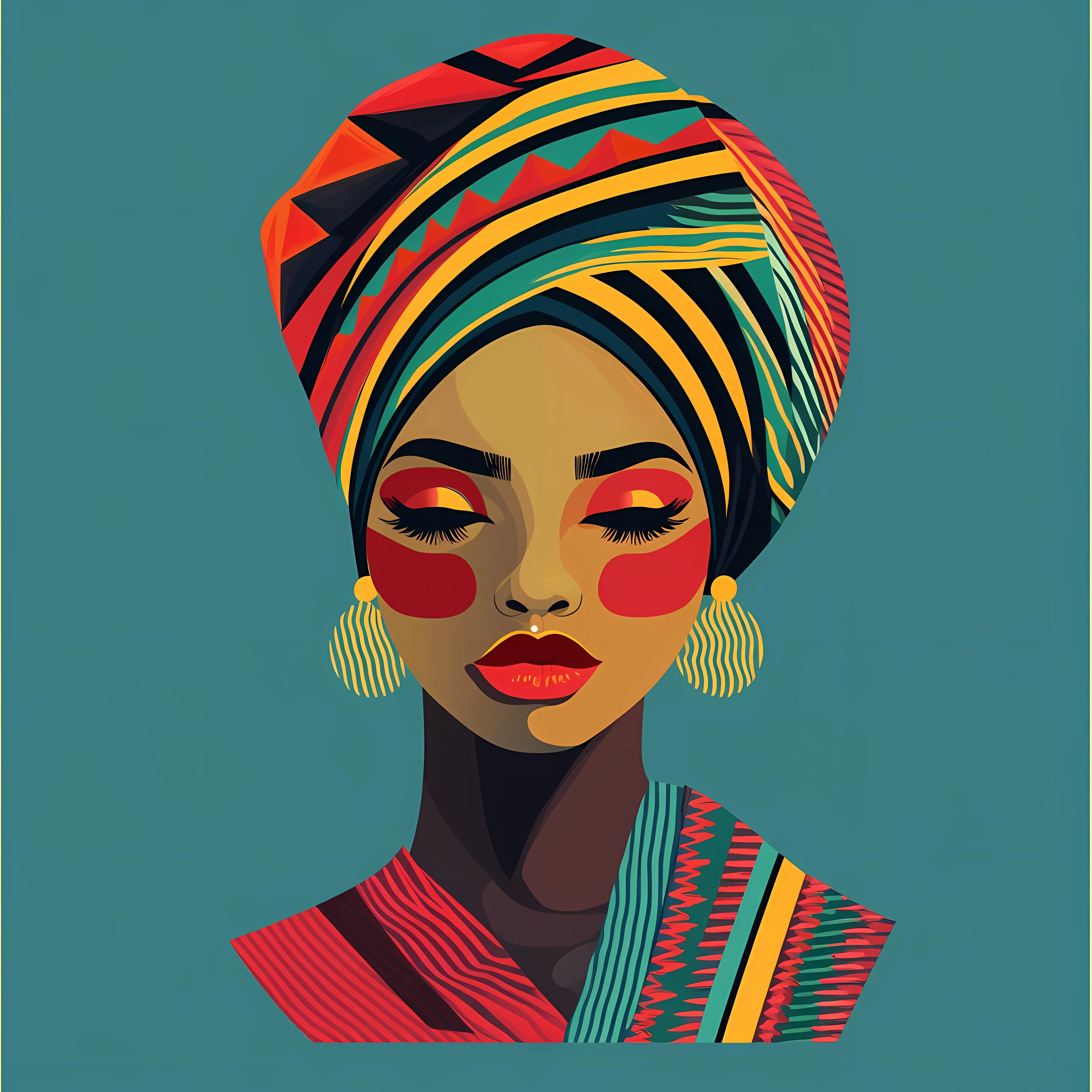 Vintage Aso Oke Flat Vector Illustration — free download from Dotvec