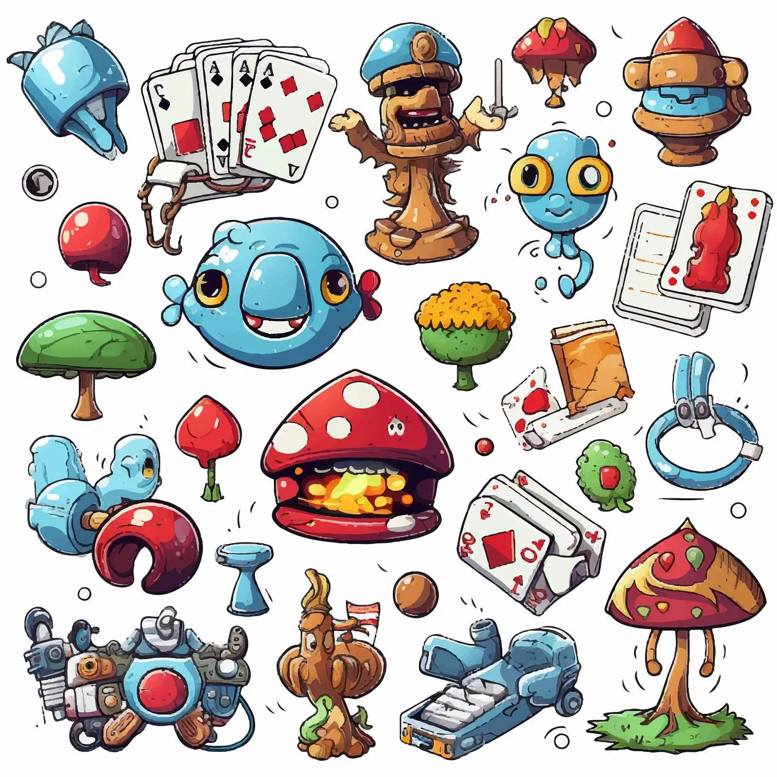 Gaming Design Elements in Vector Style — free download from Dotvec