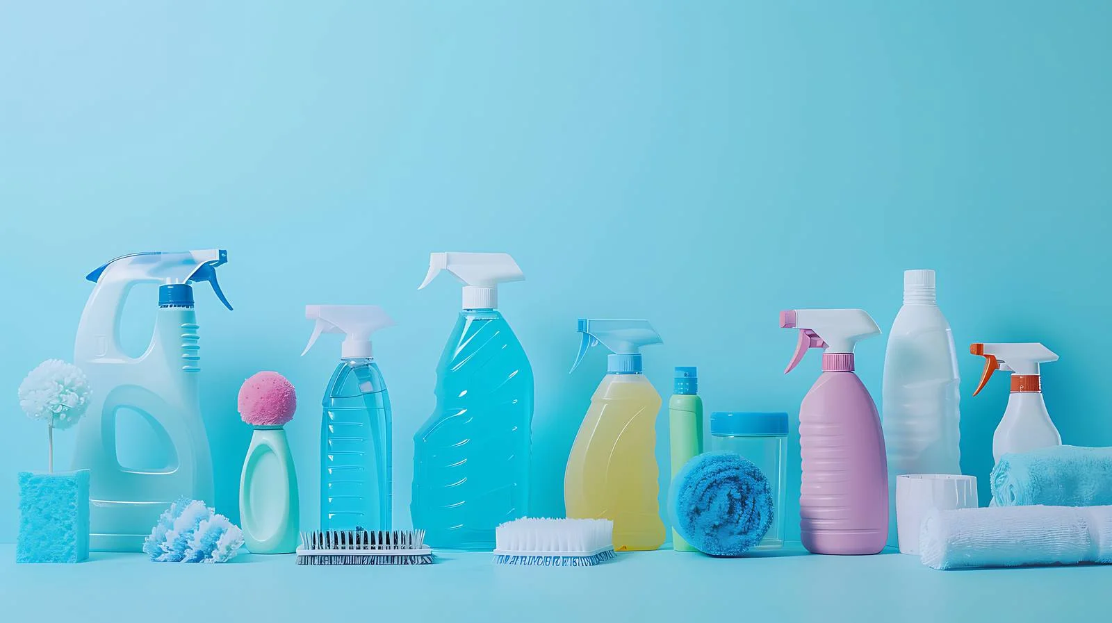 Diverse Home Cleaning Products Arrangement — free download from Dotvec