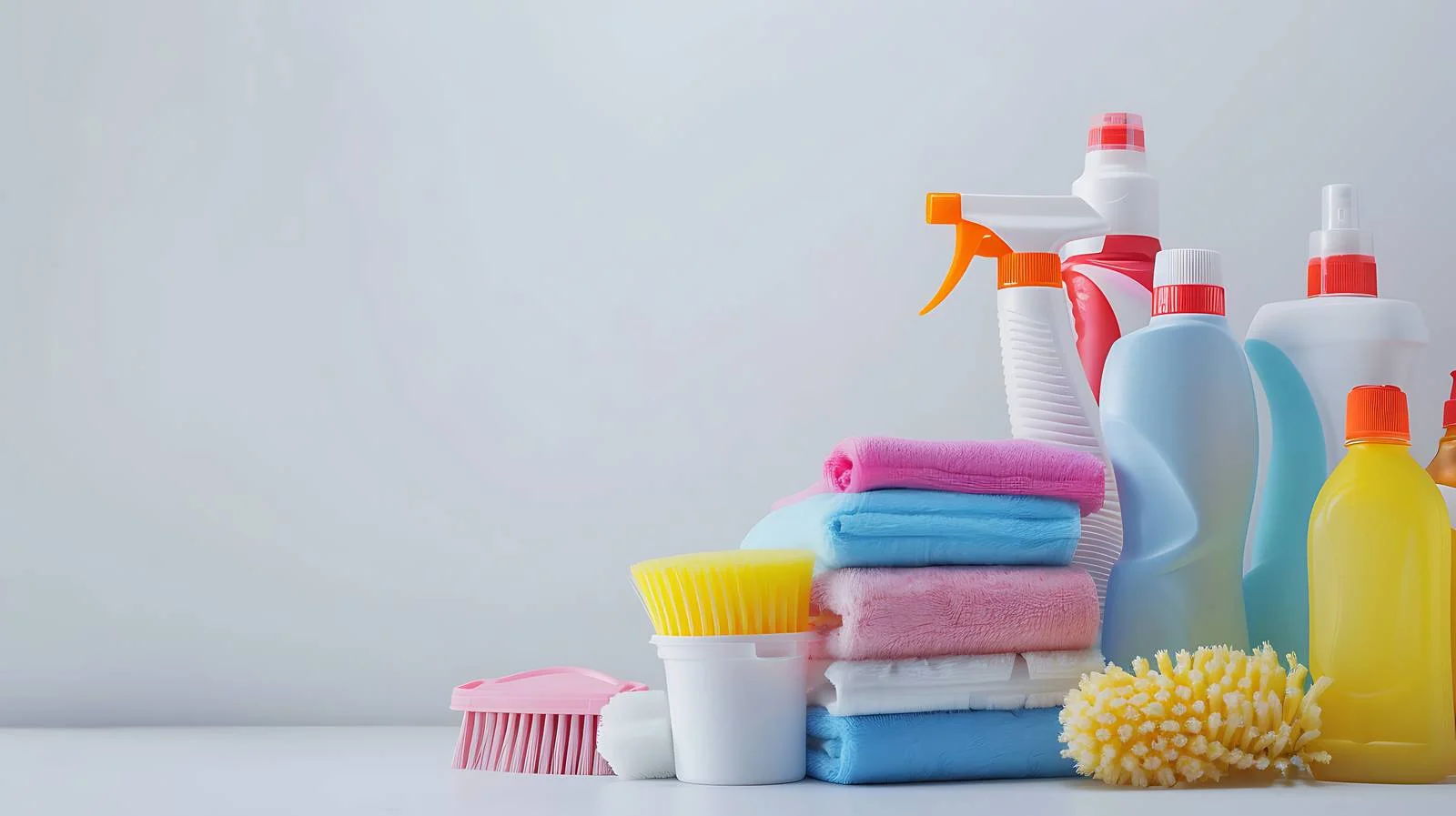 Variety of Household Cleaning Supplies Arrangement — free download from Dotvec