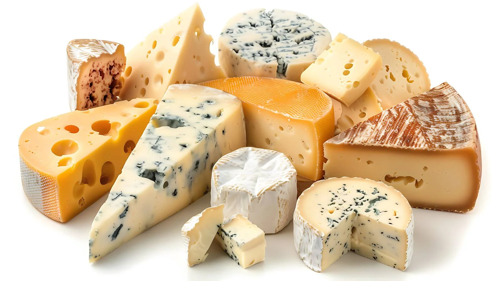 Cheese Types on Wooden Table — free download from Dotvec