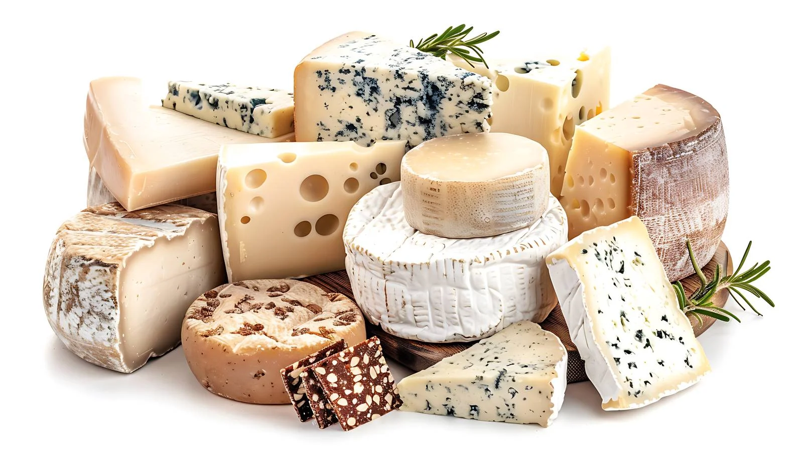 Assorted Cheese Types on Wooden Table — free download from Dotvec