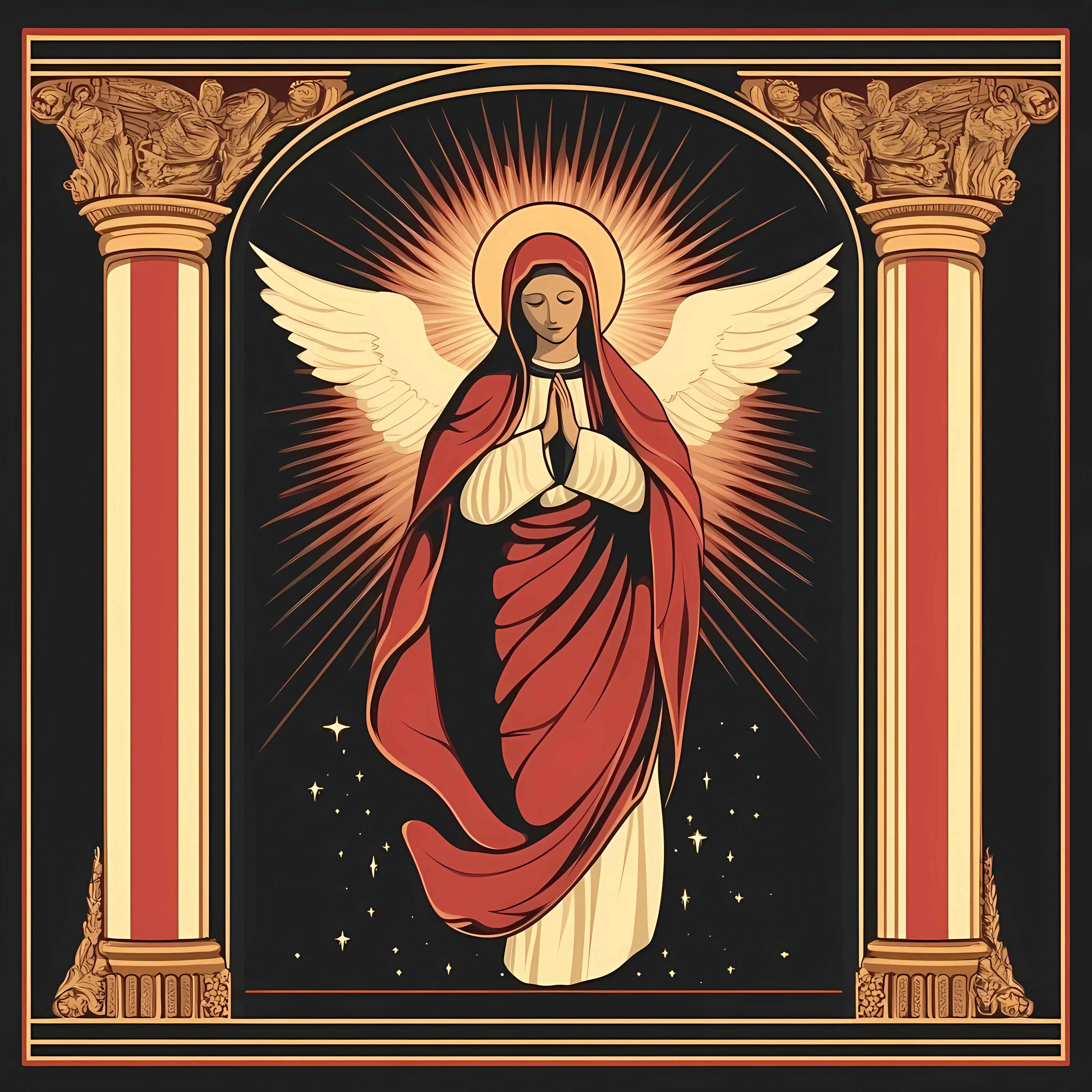 Assumption of Virgin Mary and Holy Spirit Illustration — free download from Dotvec
