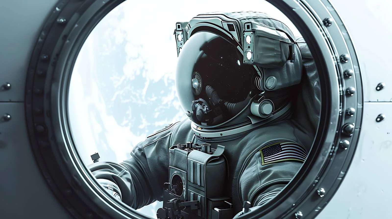 Astronaut in Outer Space View — free download from Dotvec