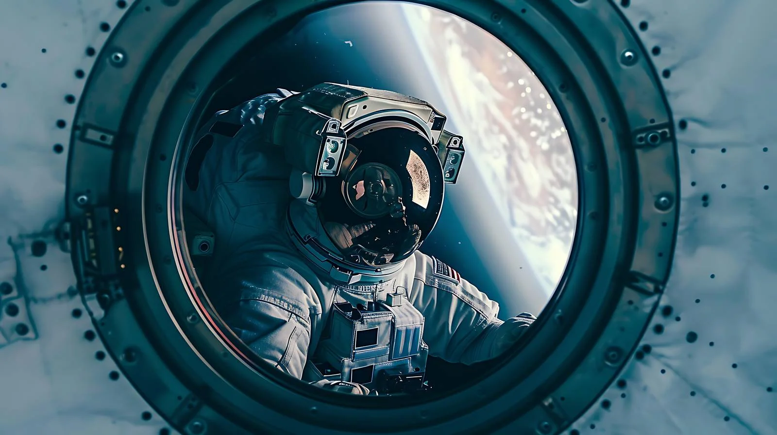 Astronaut in Outer Space View — free download from Dotvec