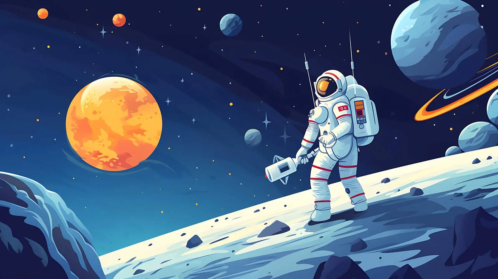 Space Exploration Illustration — free download from Dotvec
