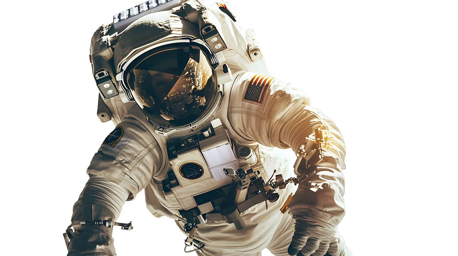 Astronaut Observing Earth from Low Orbit — free download from Dotvec