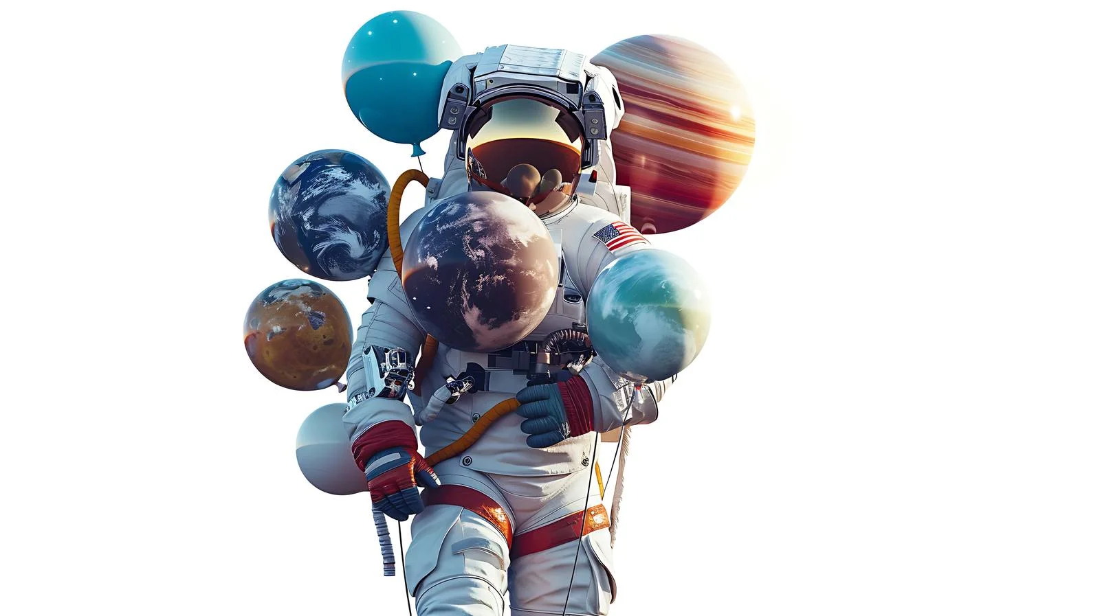 Space-themed Balloon Astronaut — free download from Dotvec