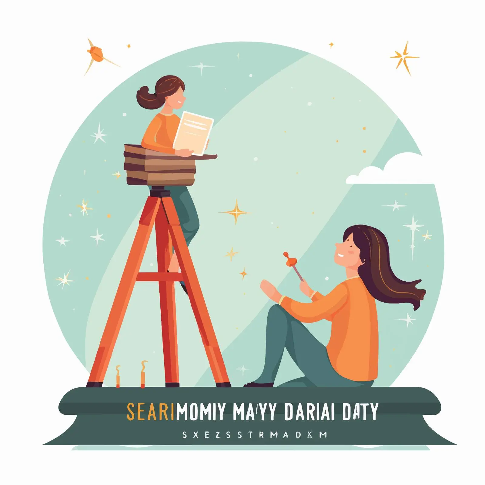 Colorful Astronomy Day Promotional Poster — free download from Dotvec