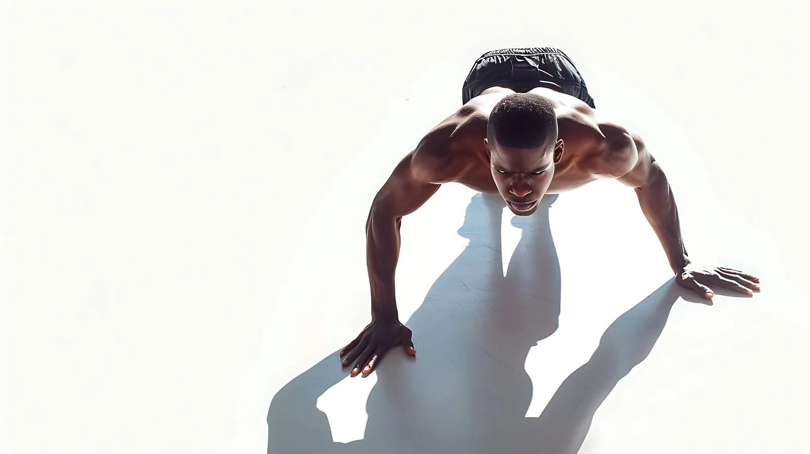 Fitness Athlete Crunches in Sunlit Studio — free download from Dotvec